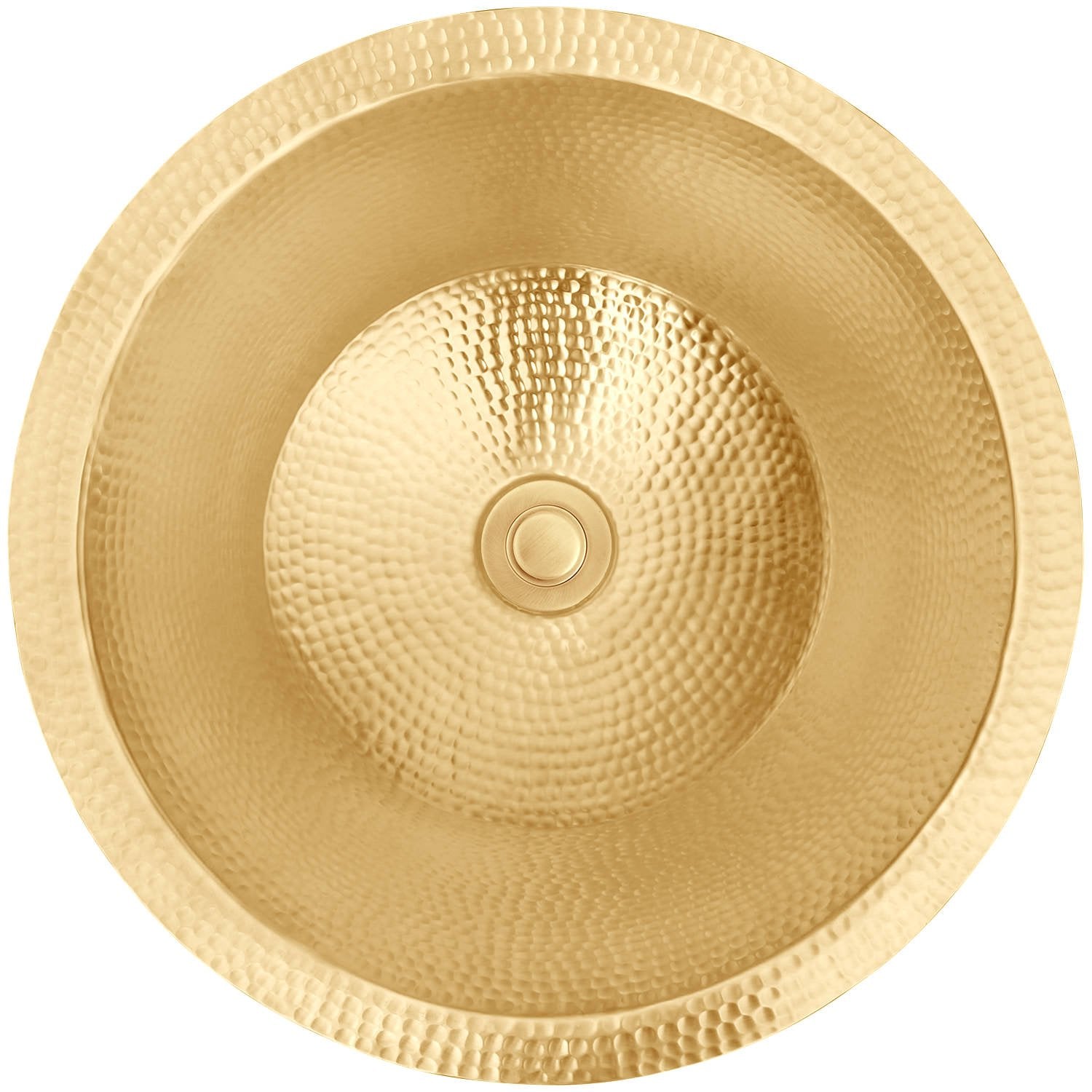 Linkasink Hammered Small Round Flat Bottom Bar/Utility Sink 16"