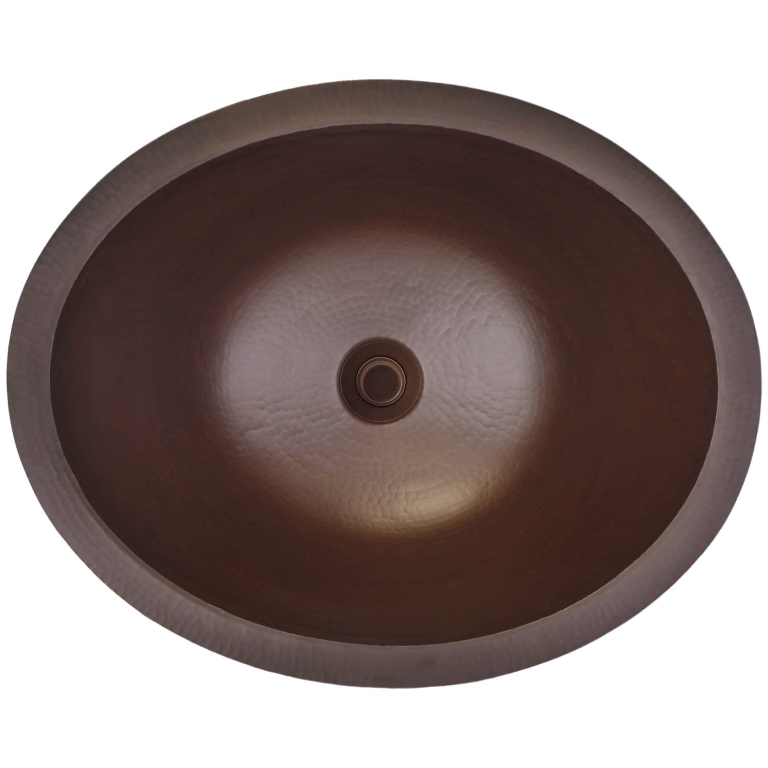Linkasink Hammered Small Oval Drop-In or Undermount Sink 17.5"