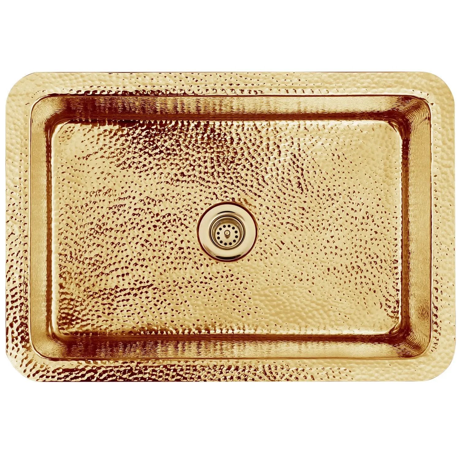 Linkasink Hammered Rectangular Box Drop-In or Undermount Sink 20" by Linkasink