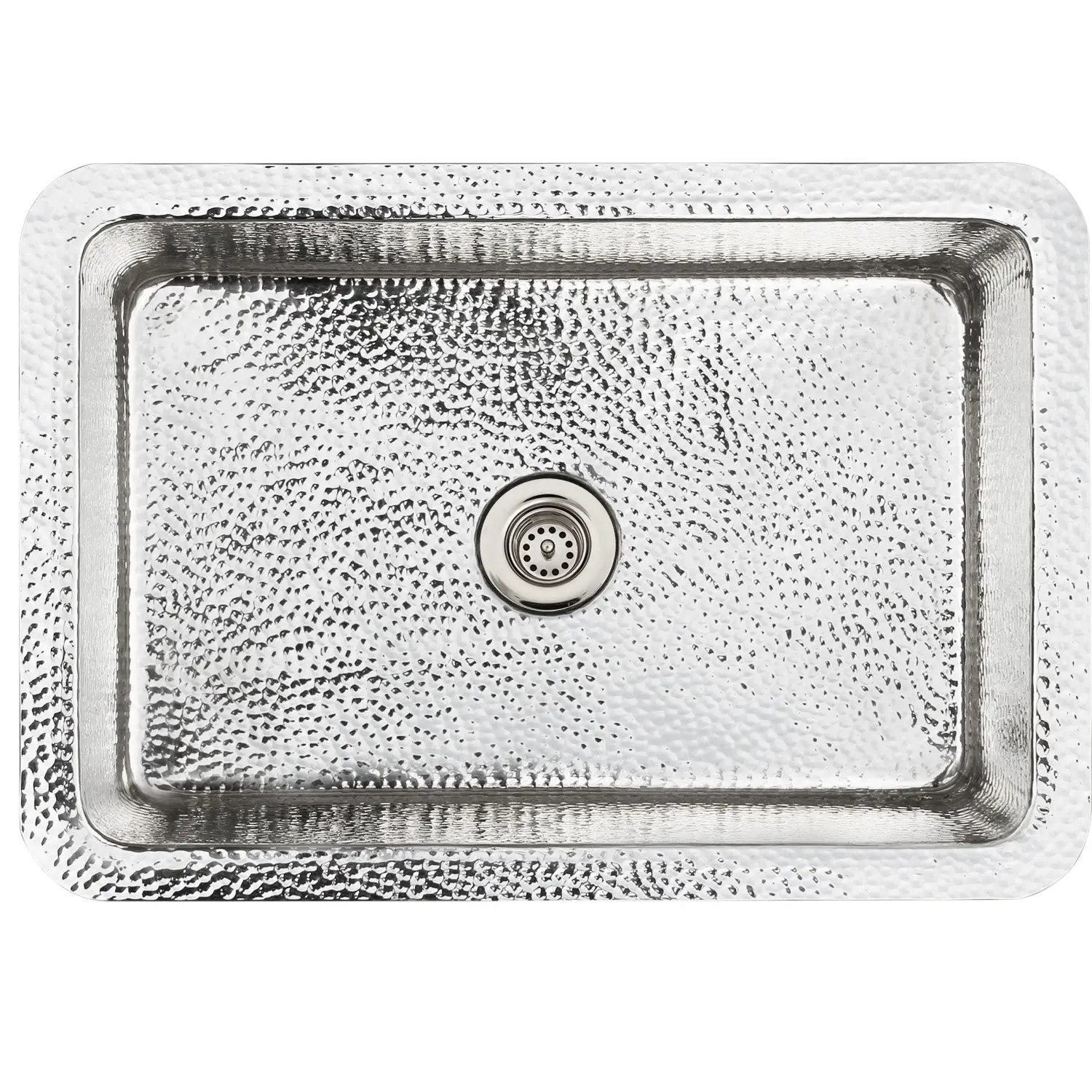 Linkasink Hammered Rectangular Box Drop-In or Undermount Sink 20" by Linkasink