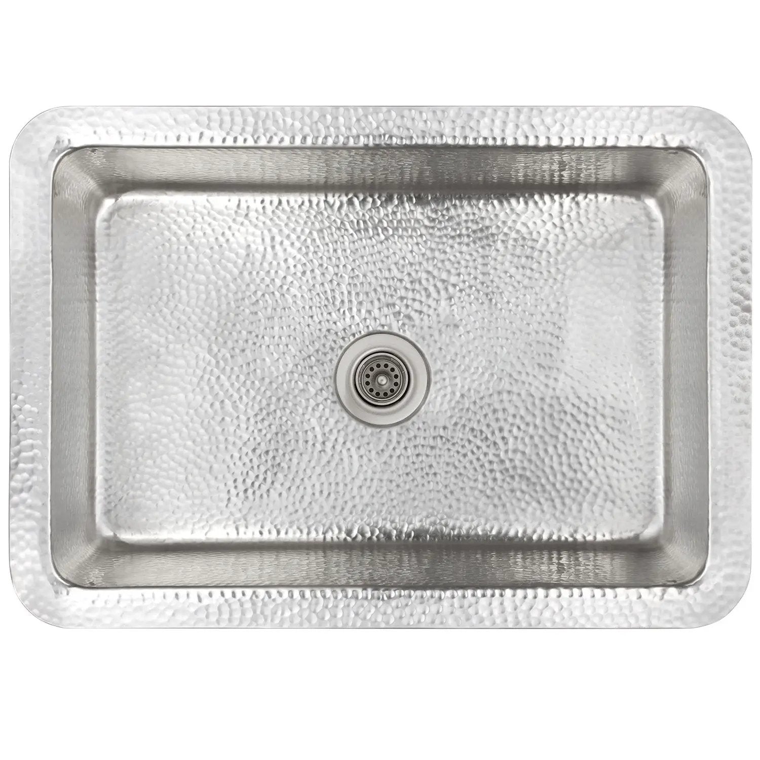 Linkasink Hammered Rectangular Box Drop-In or Undermount Sink 20" by Linkasink