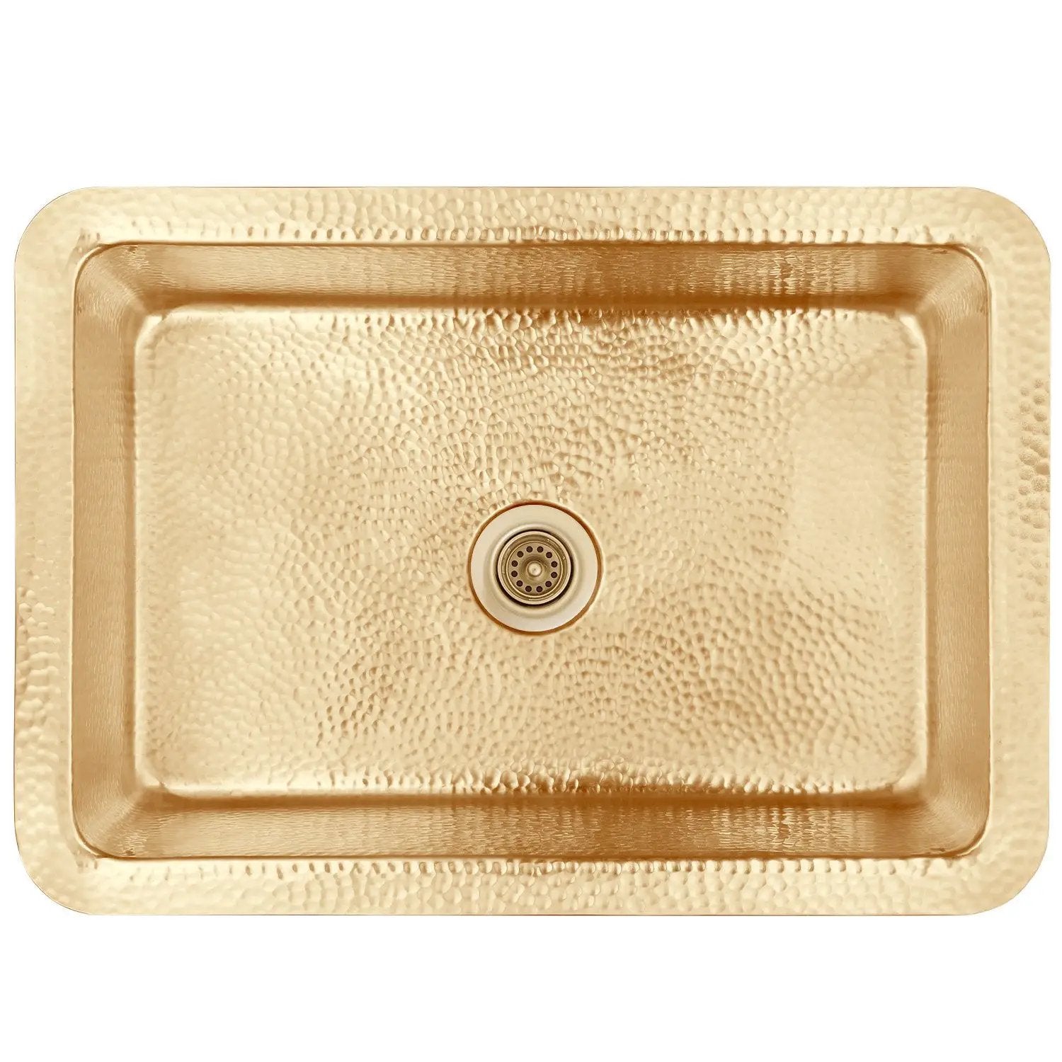 Linkasink Hammered Rectangular Box Drop-In or Undermount Sink 20" by Linkasink
