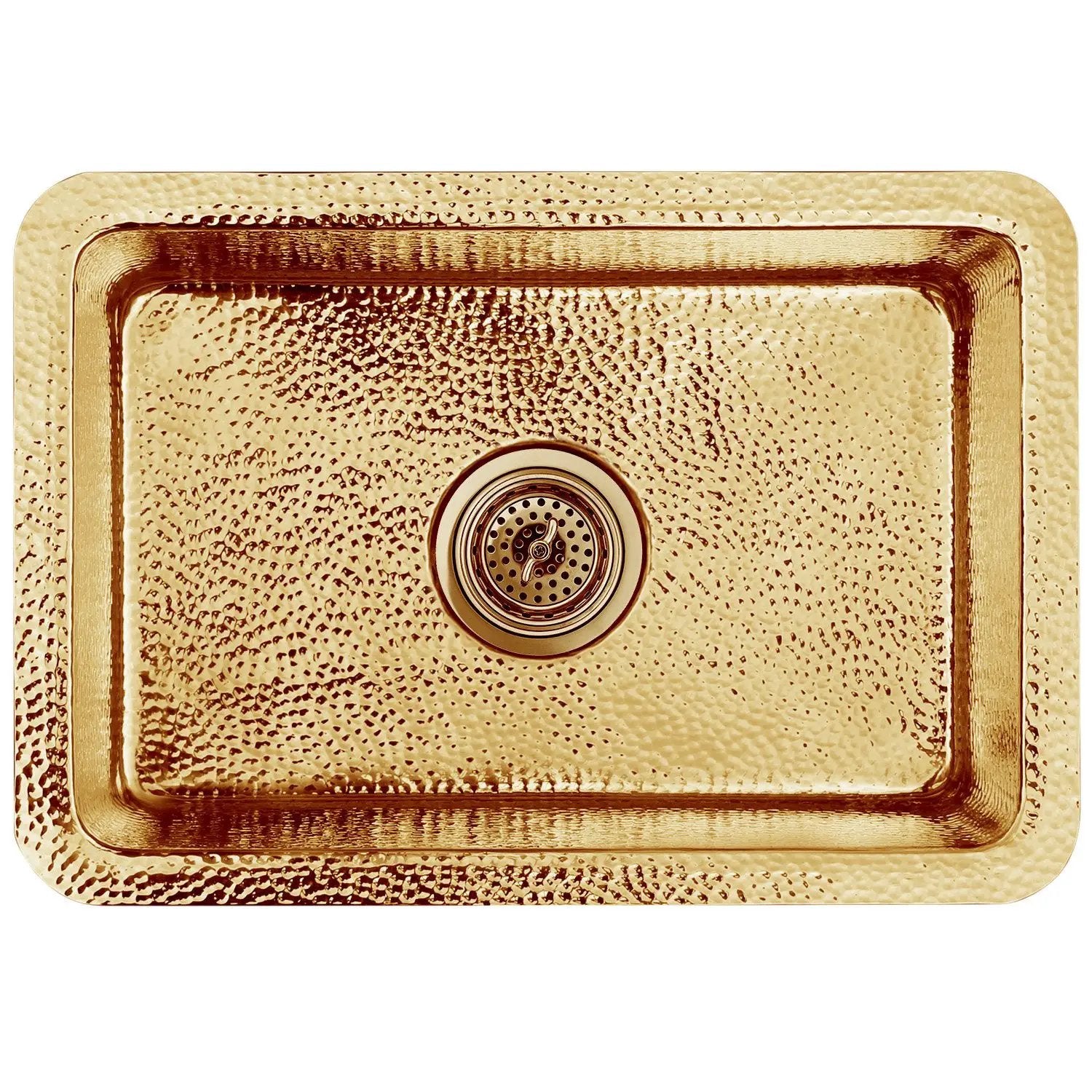 Linkasink Hammered Rectangular Box Drop-In or Undermount Sink 20" by Linkasink