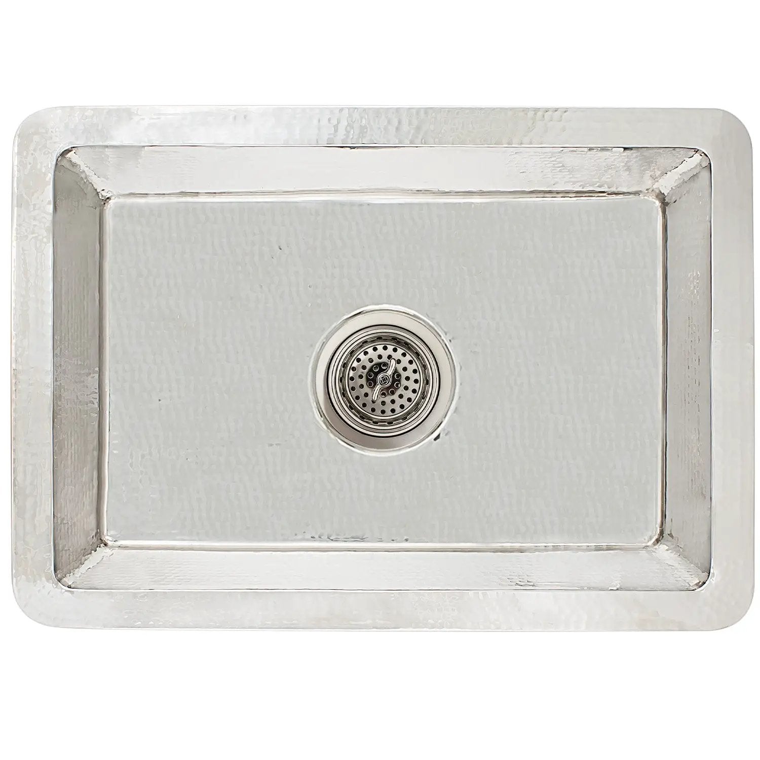 Linkasink Hammered Rectangular Box Drop-In or Undermount Sink 20" by Linkasink