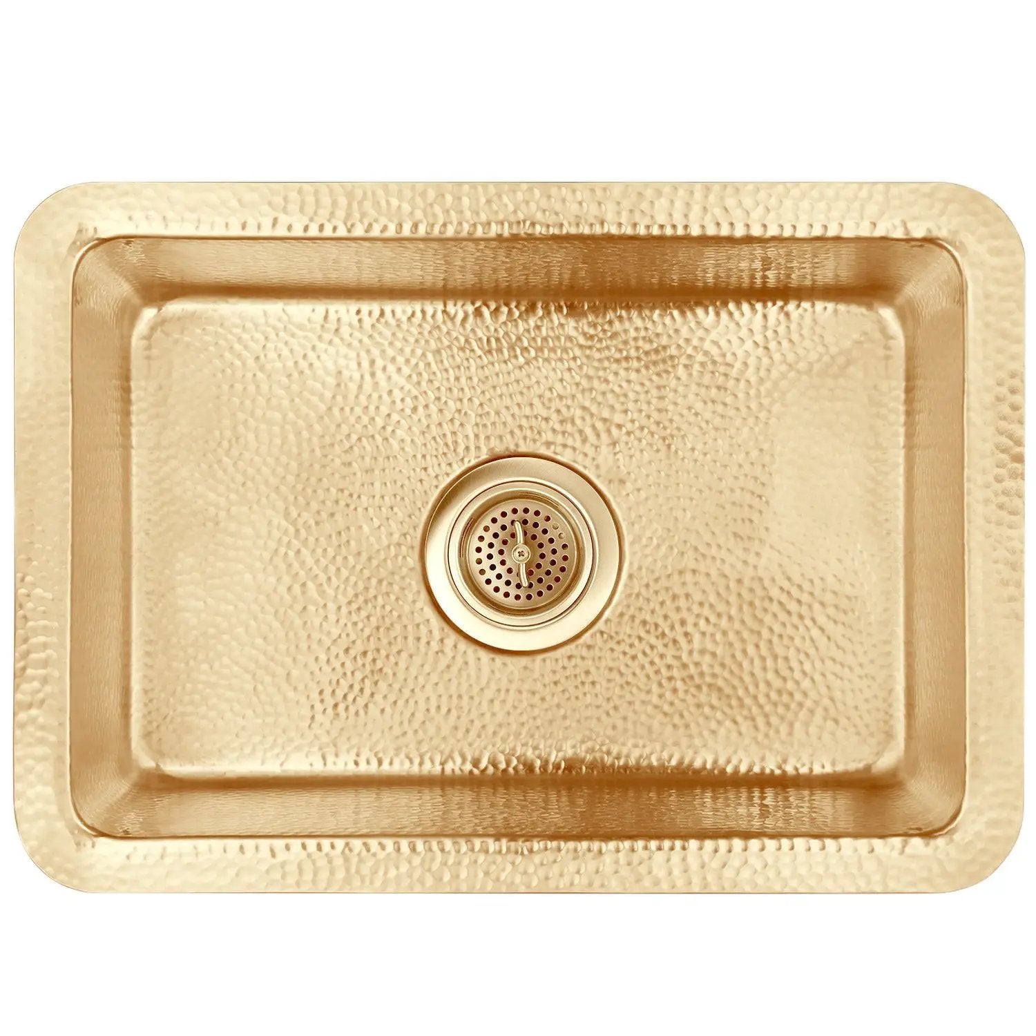 Linkasink Hammered Rectangular Box Drop-In or Undermount Sink 20" by Linkasink