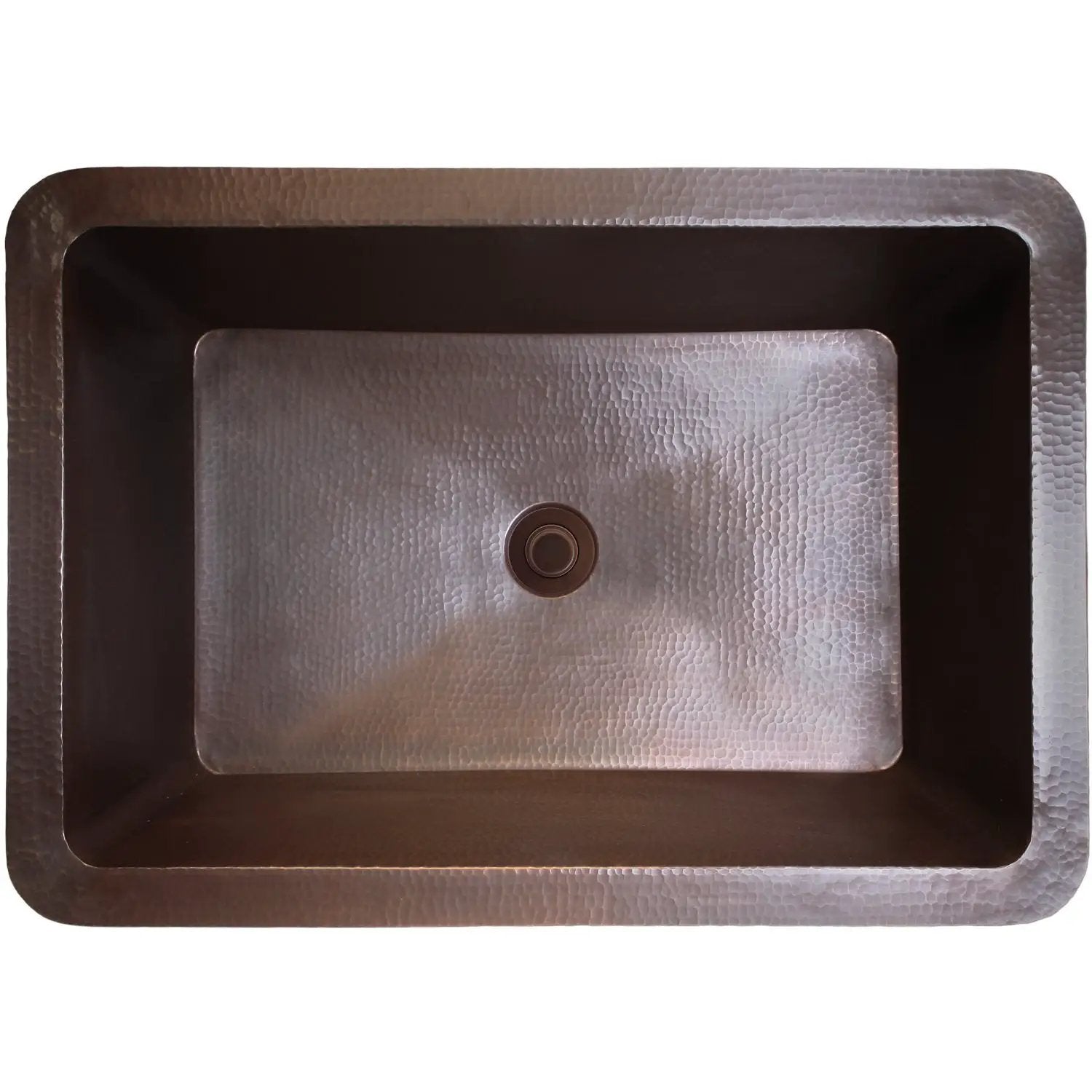 Linkasink Hammered Rectangular Box Drop-In or Undermount Sink 20" by Linkasink