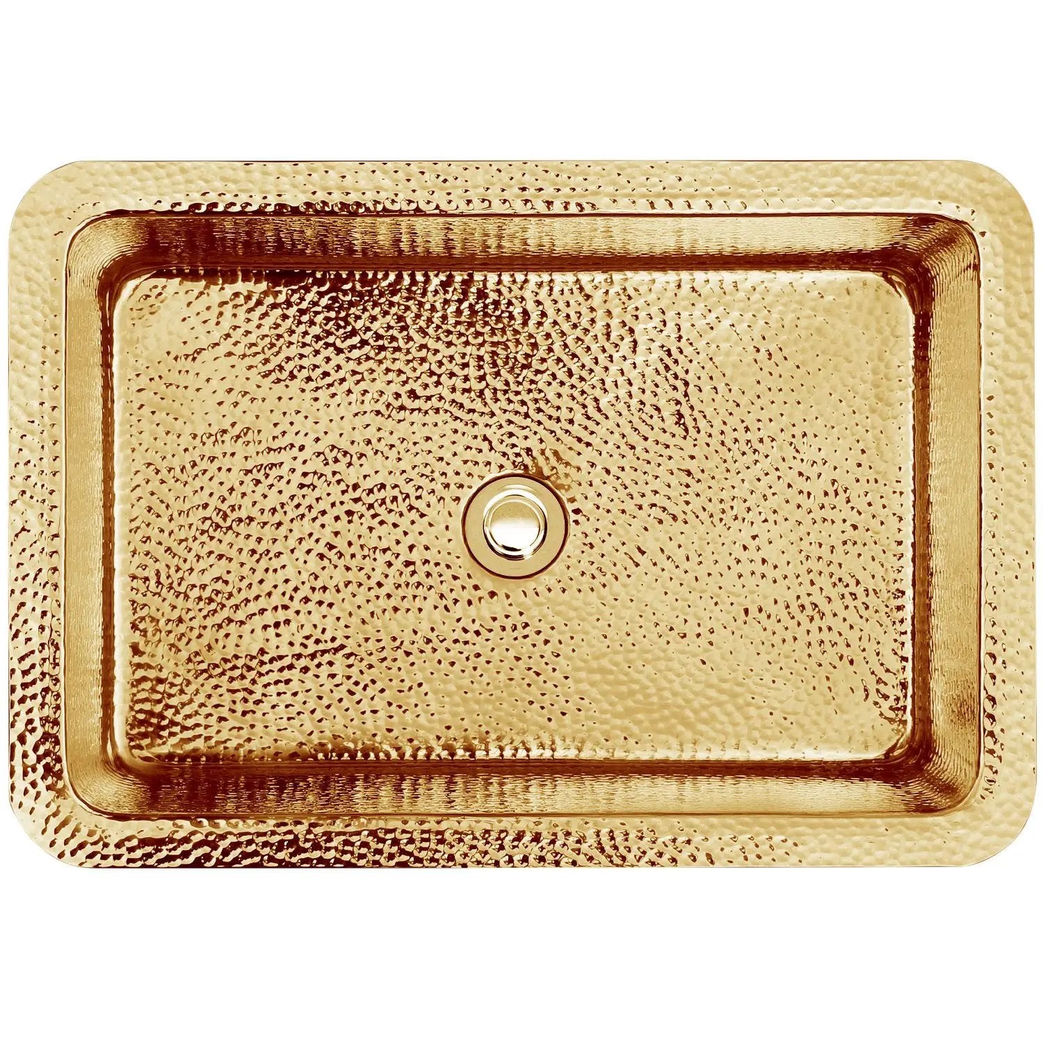 Linkasink Hammered Rectangular Box Drop-In or Undermount Sink 20" by Linkasink