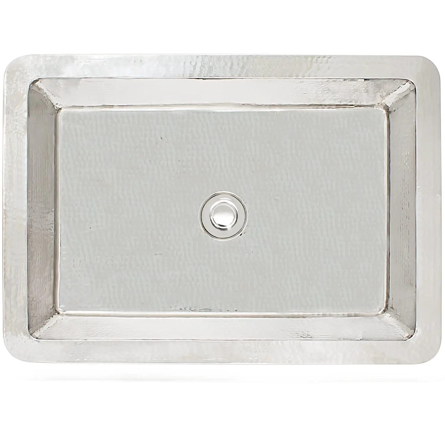 Linkasink Hammered Rectangular Box Drop-In or Undermount Sink 20" by Linkasink