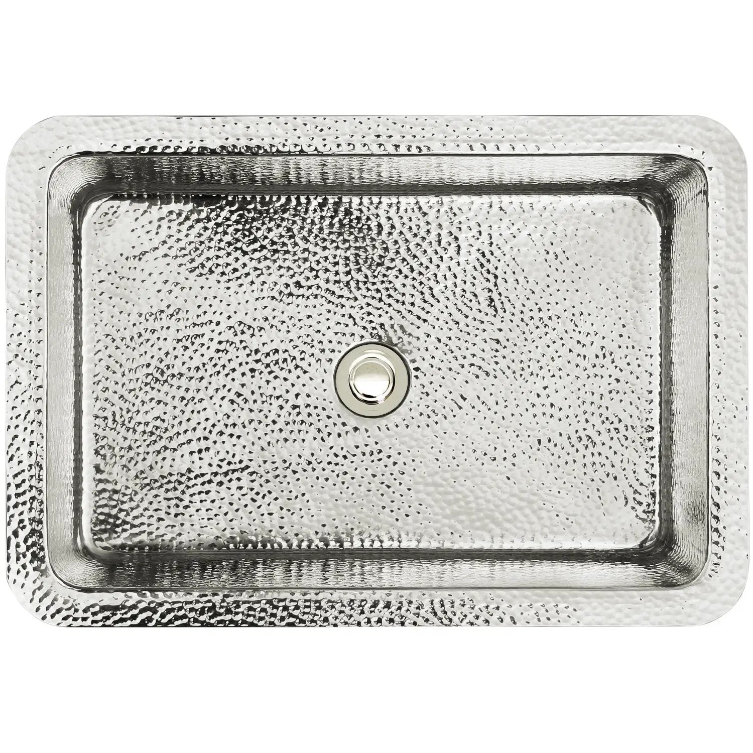 Linkasink Hammered Rectangular Box Drop-In or Undermount Sink 20" by Linkasink