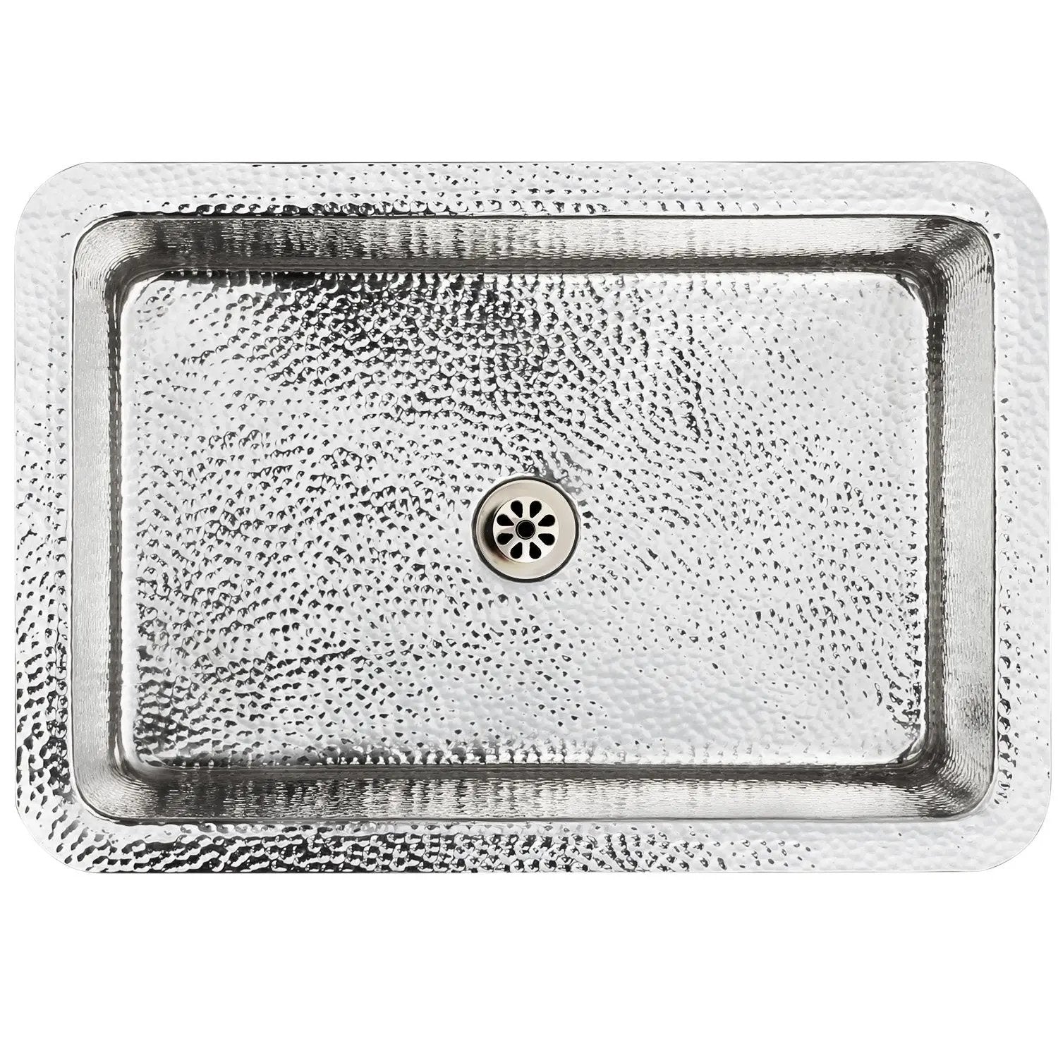 Linkasink Hammered Rectangular Box Drop-In or Undermount Sink 20" by Linkasink