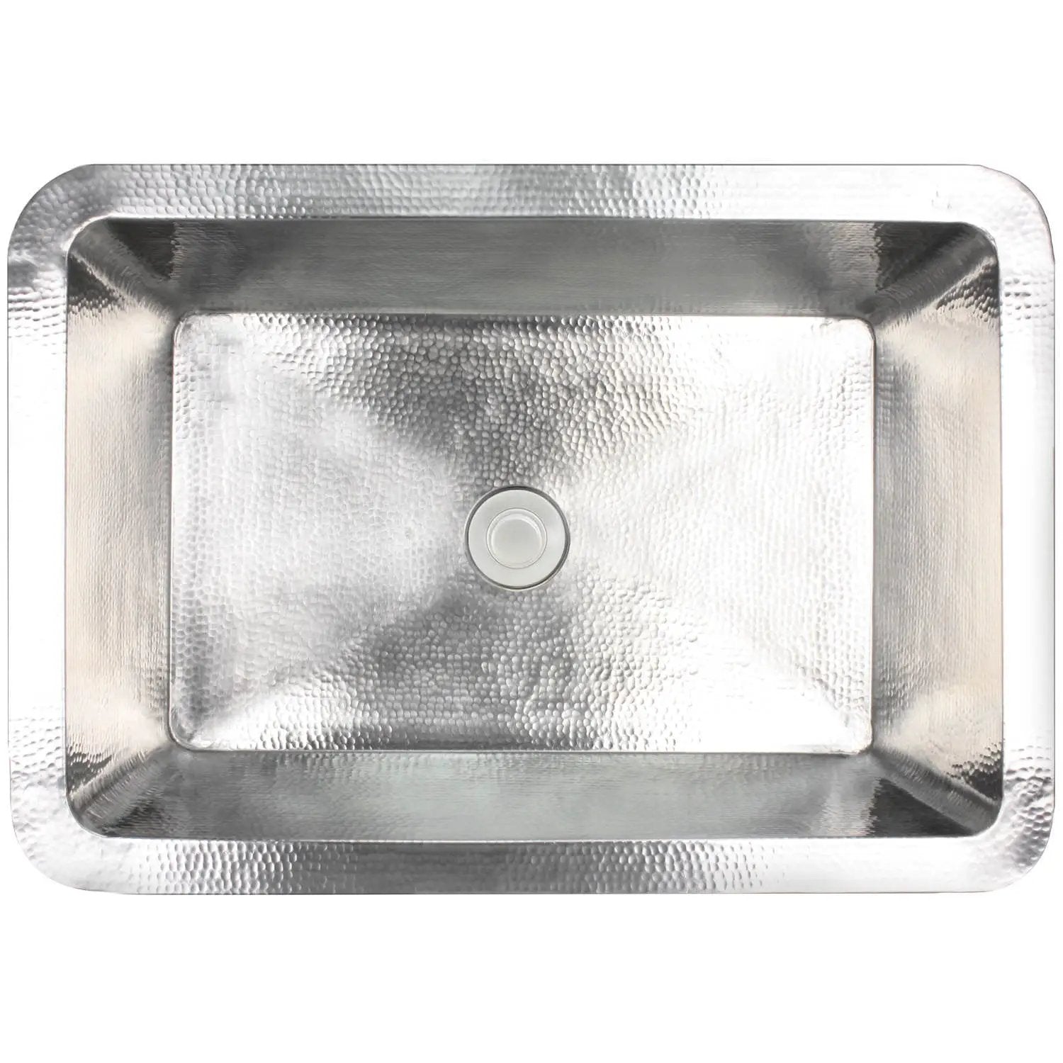 Linkasink Hammered Rectangular Box Drop-In or Undermount Sink 20" by Linkasink