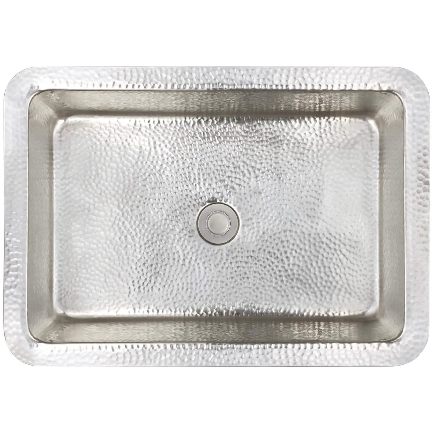 Linkasink Hammered Rectangular Box Drop-In or Undermount Sink 20" by Linkasink