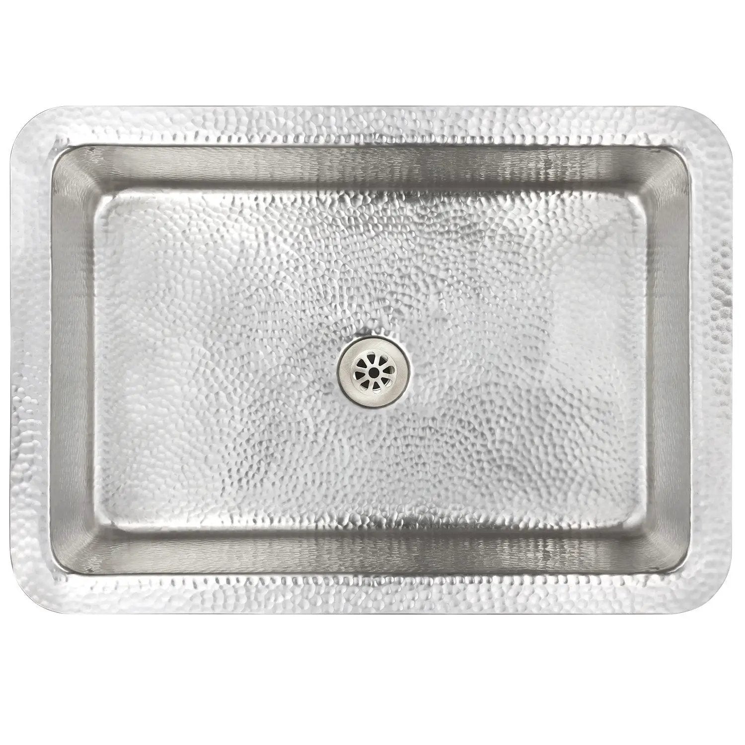 Linkasink Hammered Rectangular Box Drop-In or Undermount Sink 20" by Linkasink