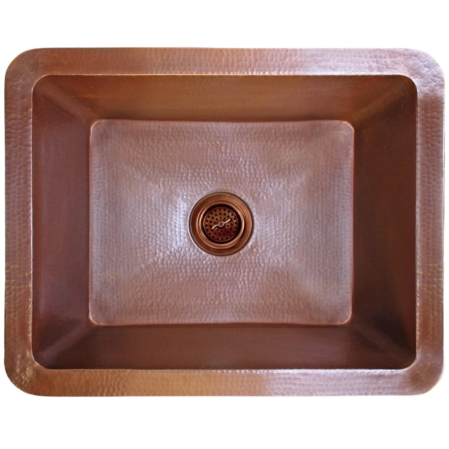 Linkasink Hammered Kitchen Sink Single Undermount Sink 25" by Linkasink