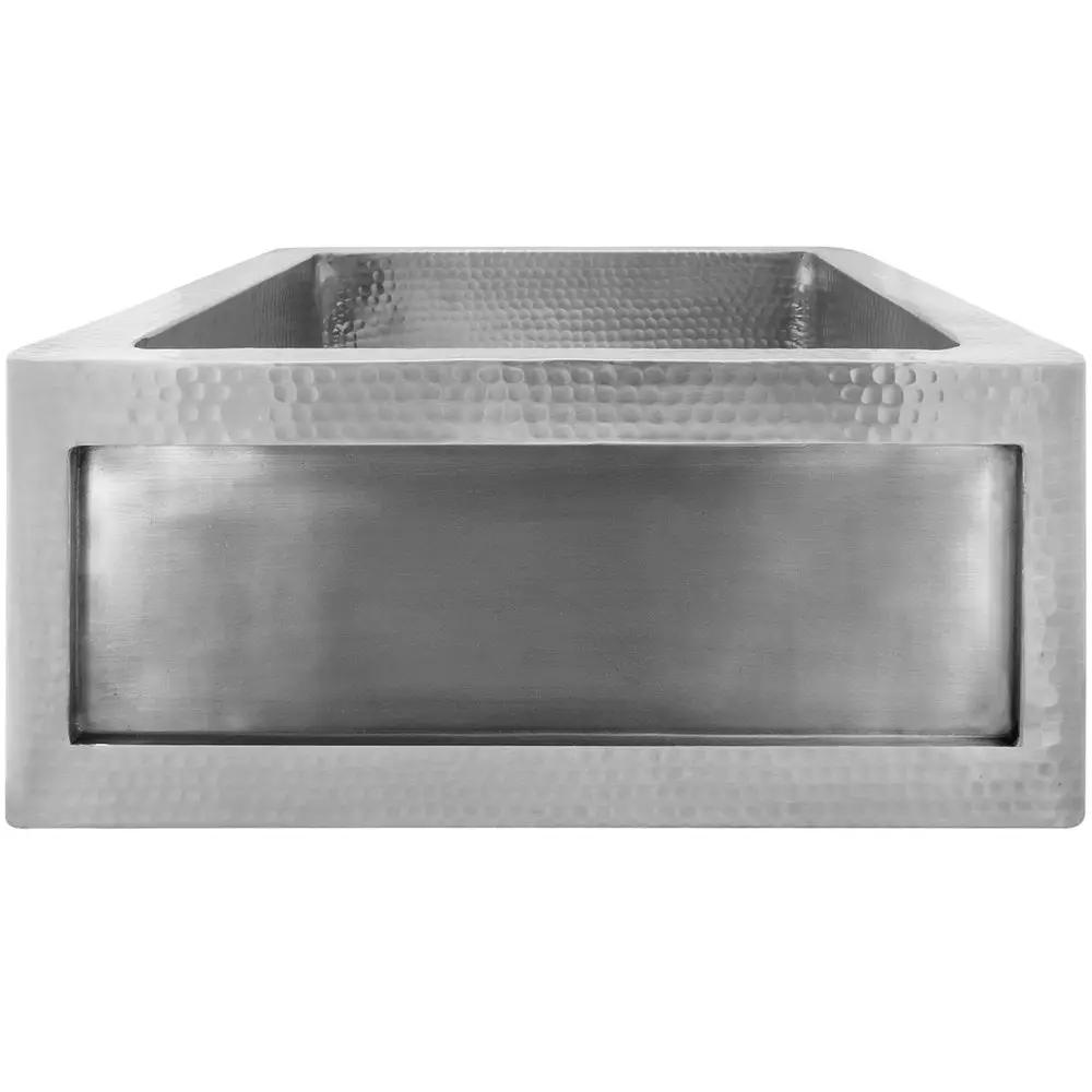 Linkasink Hammered Inset Apron Front Hammered Bar Sink 18" by Linkasink