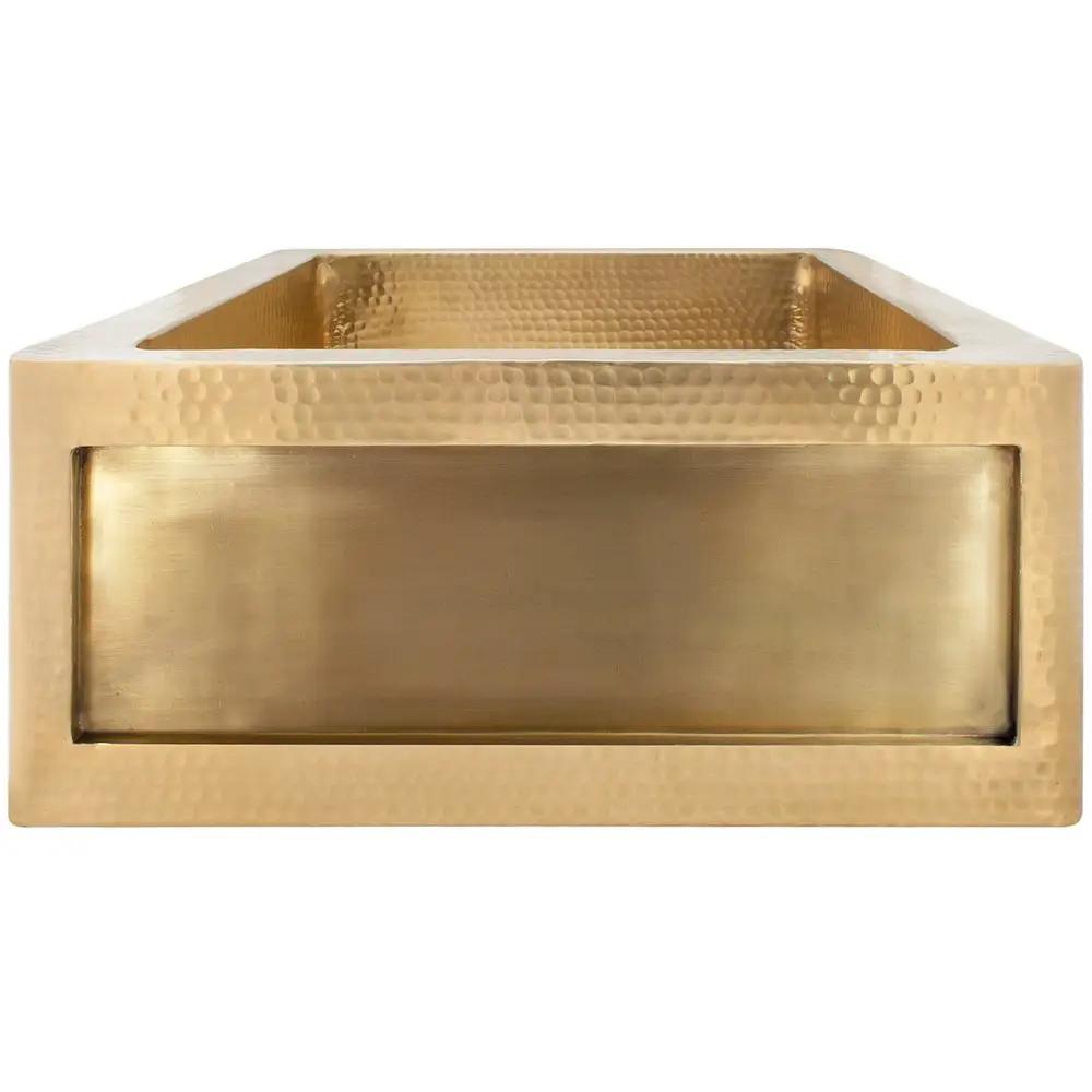 Linkasink Hammered Inset Apron Front Hammered Bar Sink 18" by Linkasink