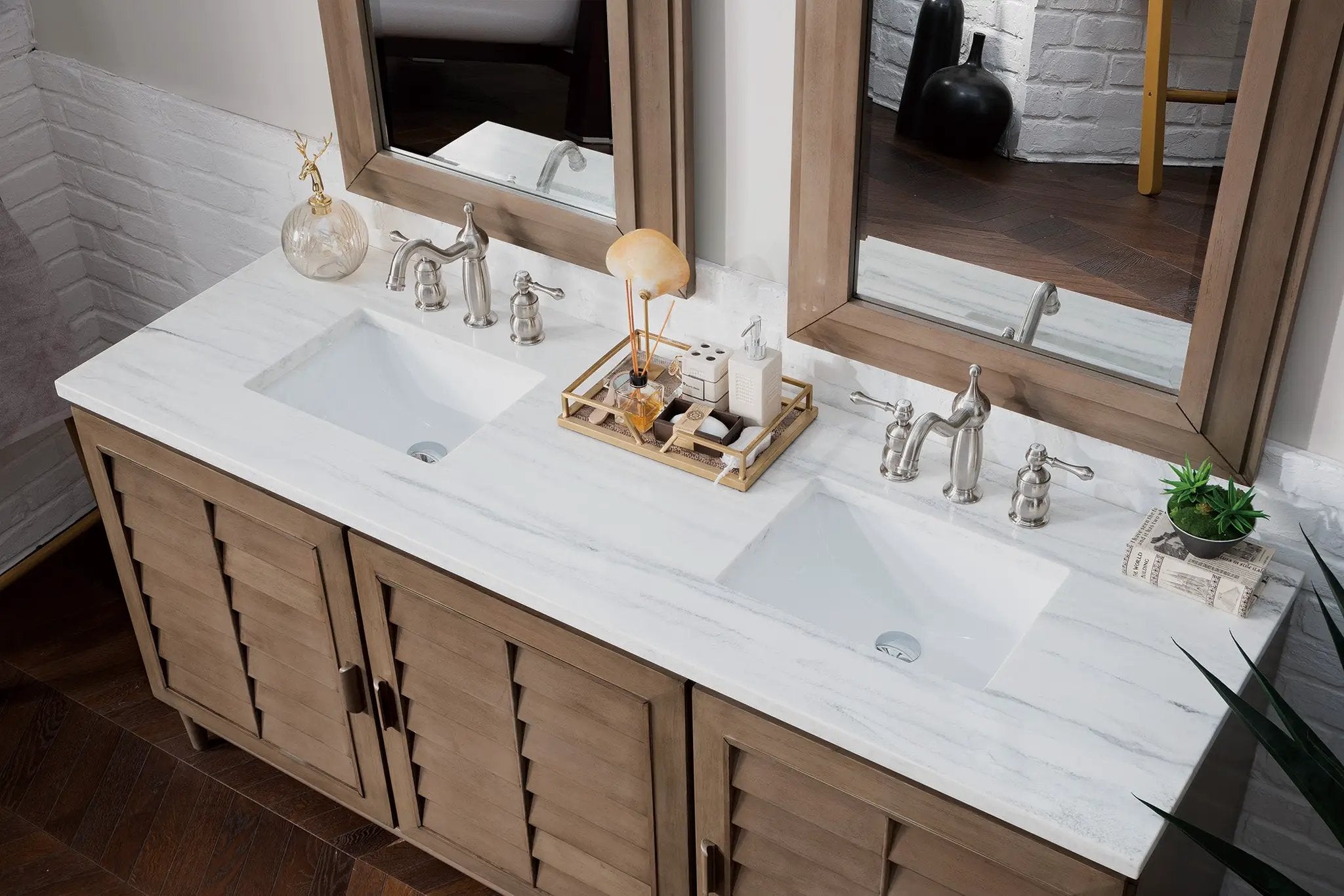 whitewashed walnut vanity