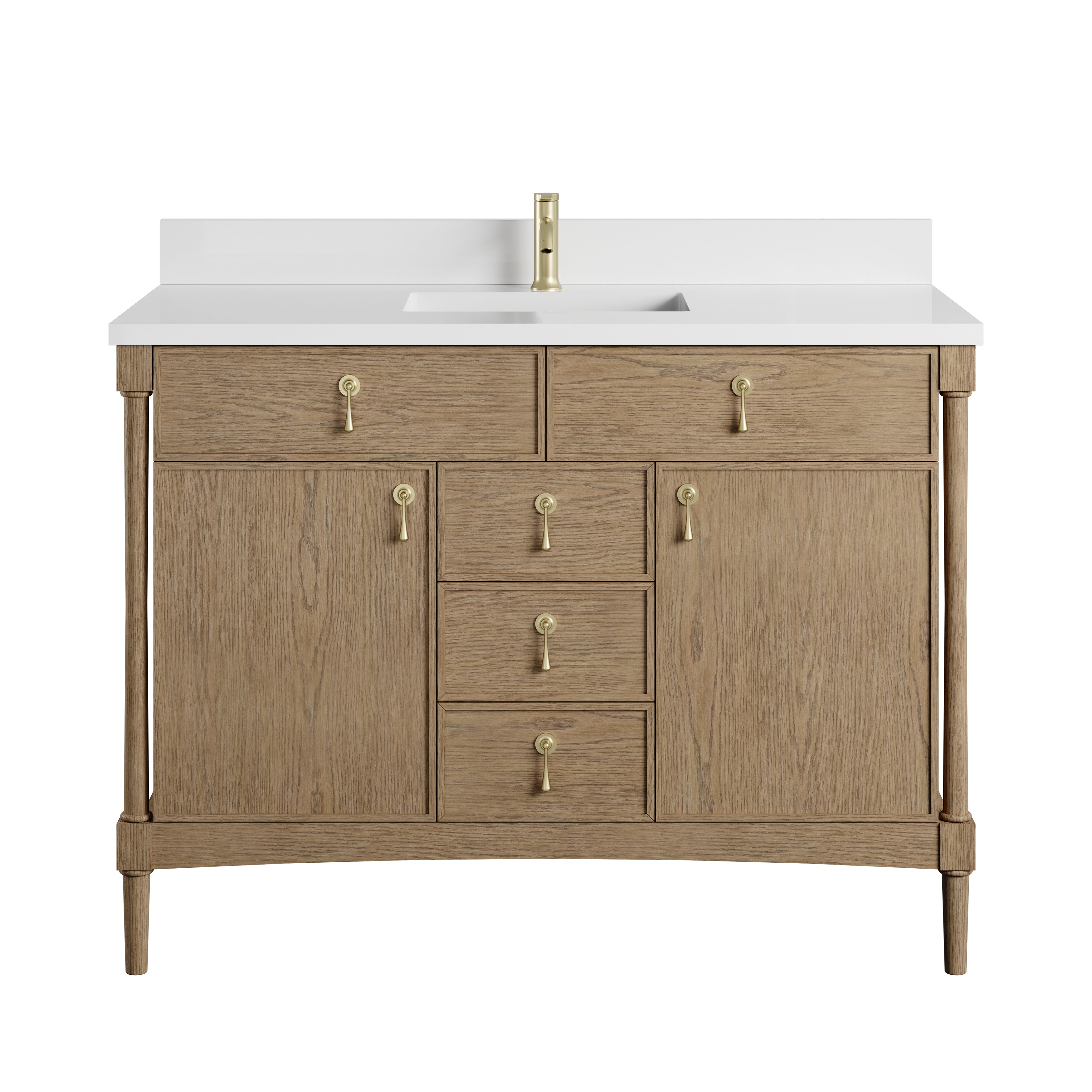 weathered oak vanity