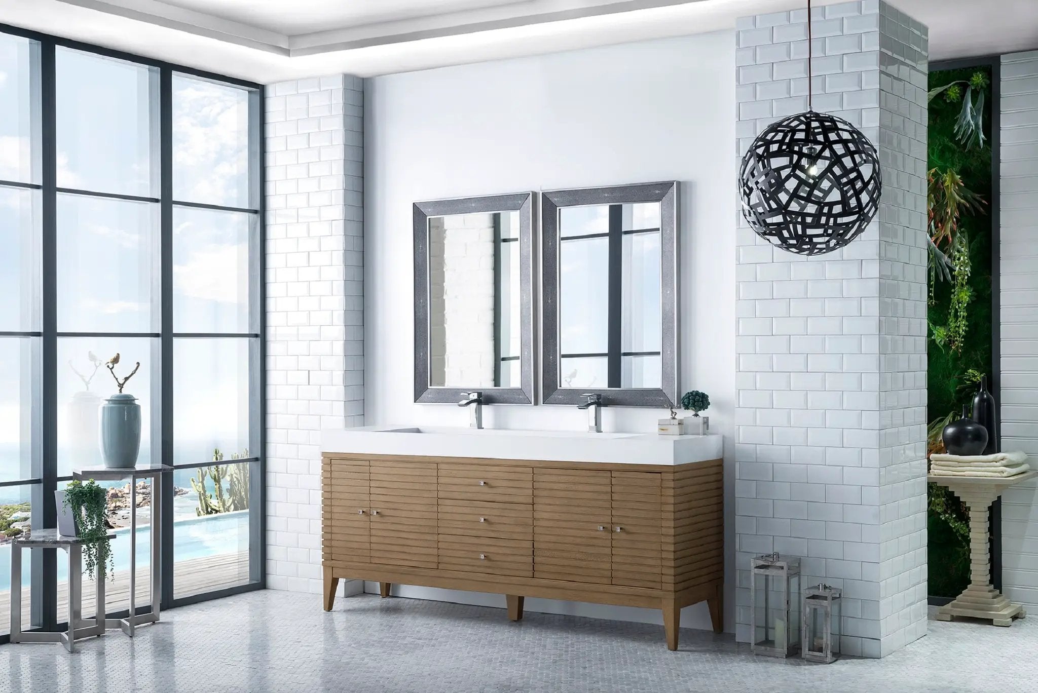 whitewashed walnut vanity