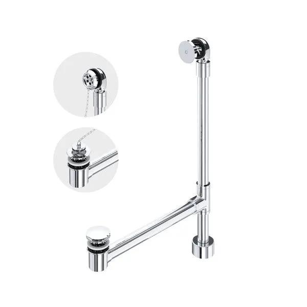 polished chrome bathtub drain