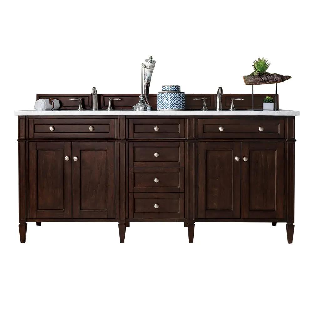 James Martin Brittany 72" Double Vanity Set - Burnished Mahogany by James Martin Vanities