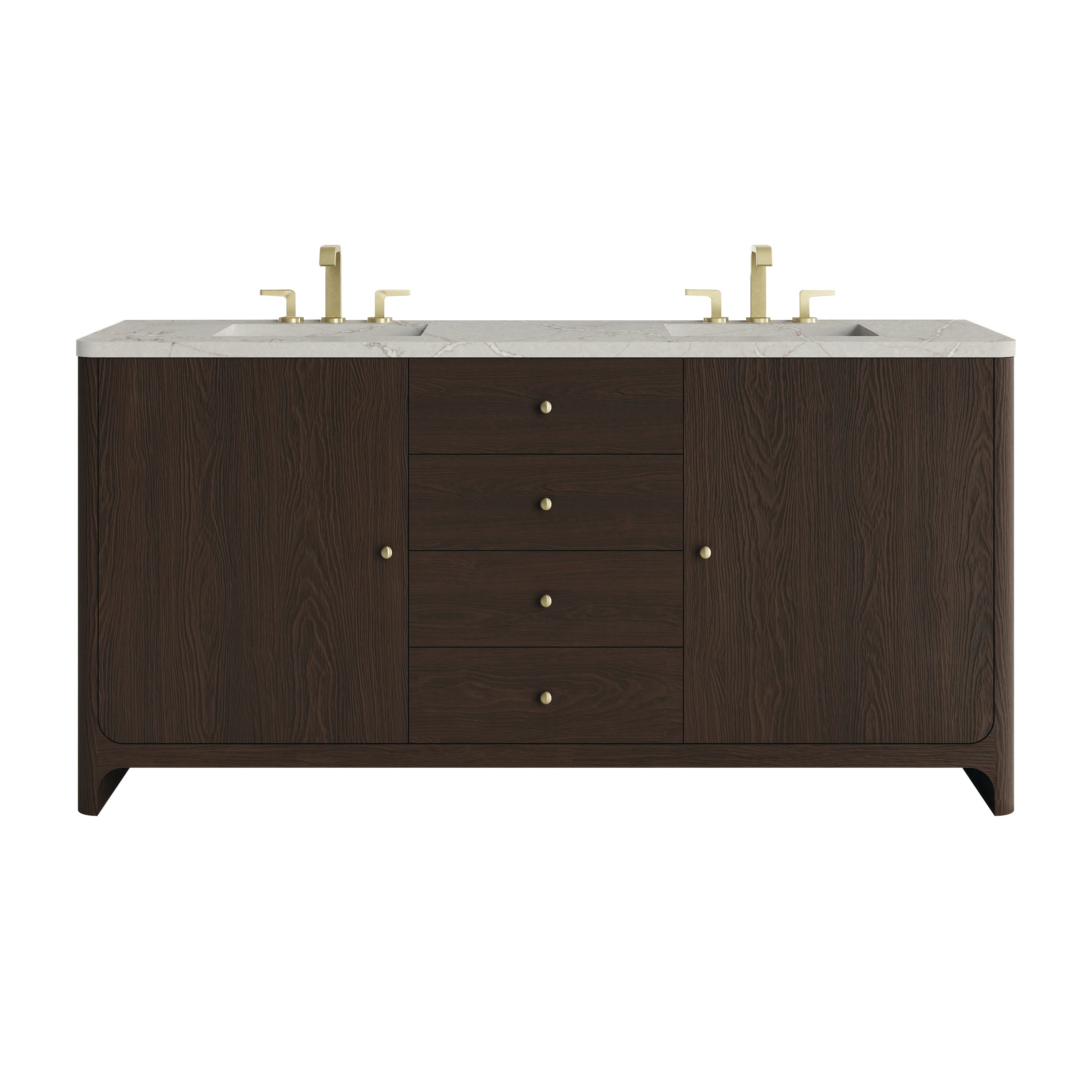 James Martin Gracyn 72" Double Vanity Set - Sable