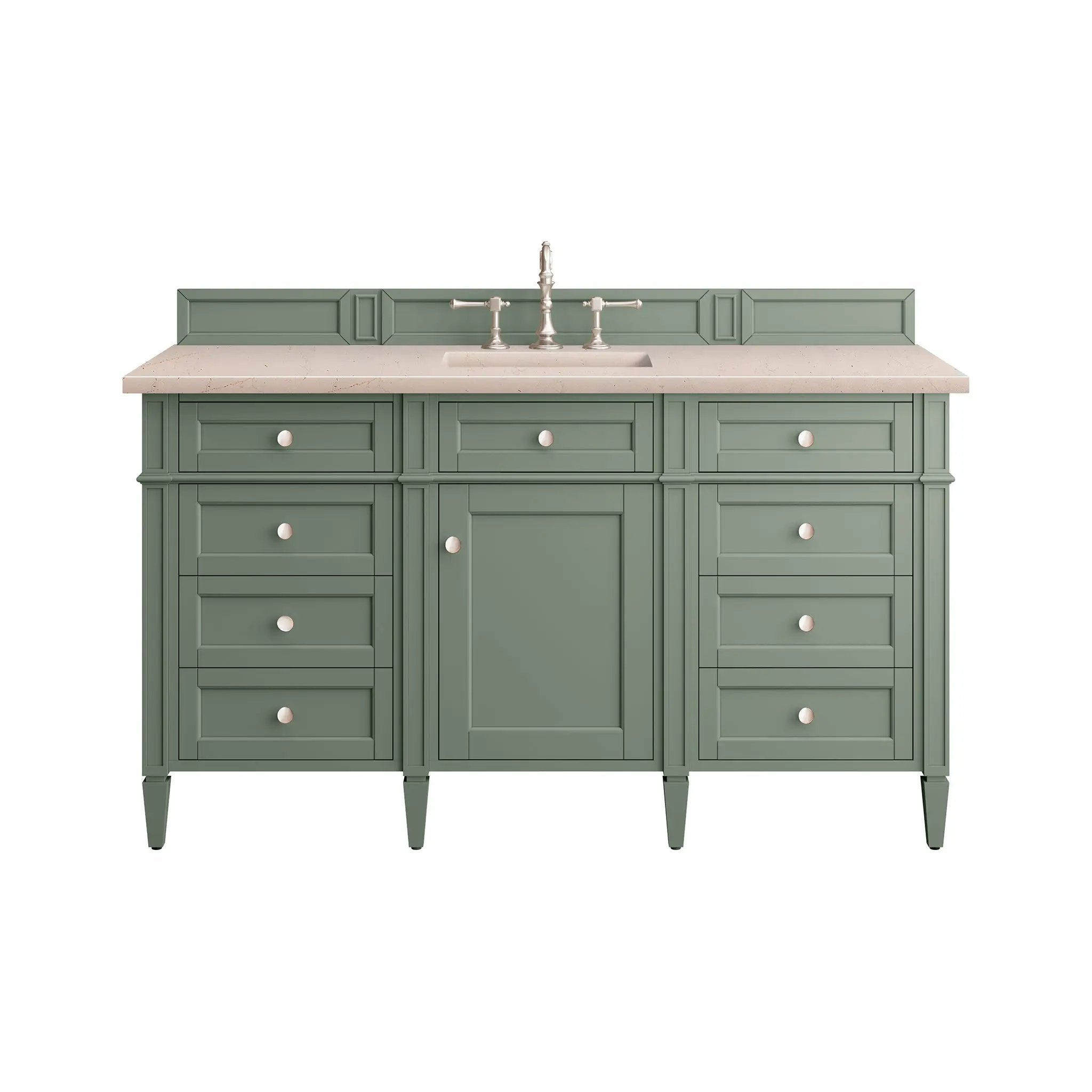 James Martin Brittany 60" Single Vanity Set - Smokey Celadon by James Martin Vanities