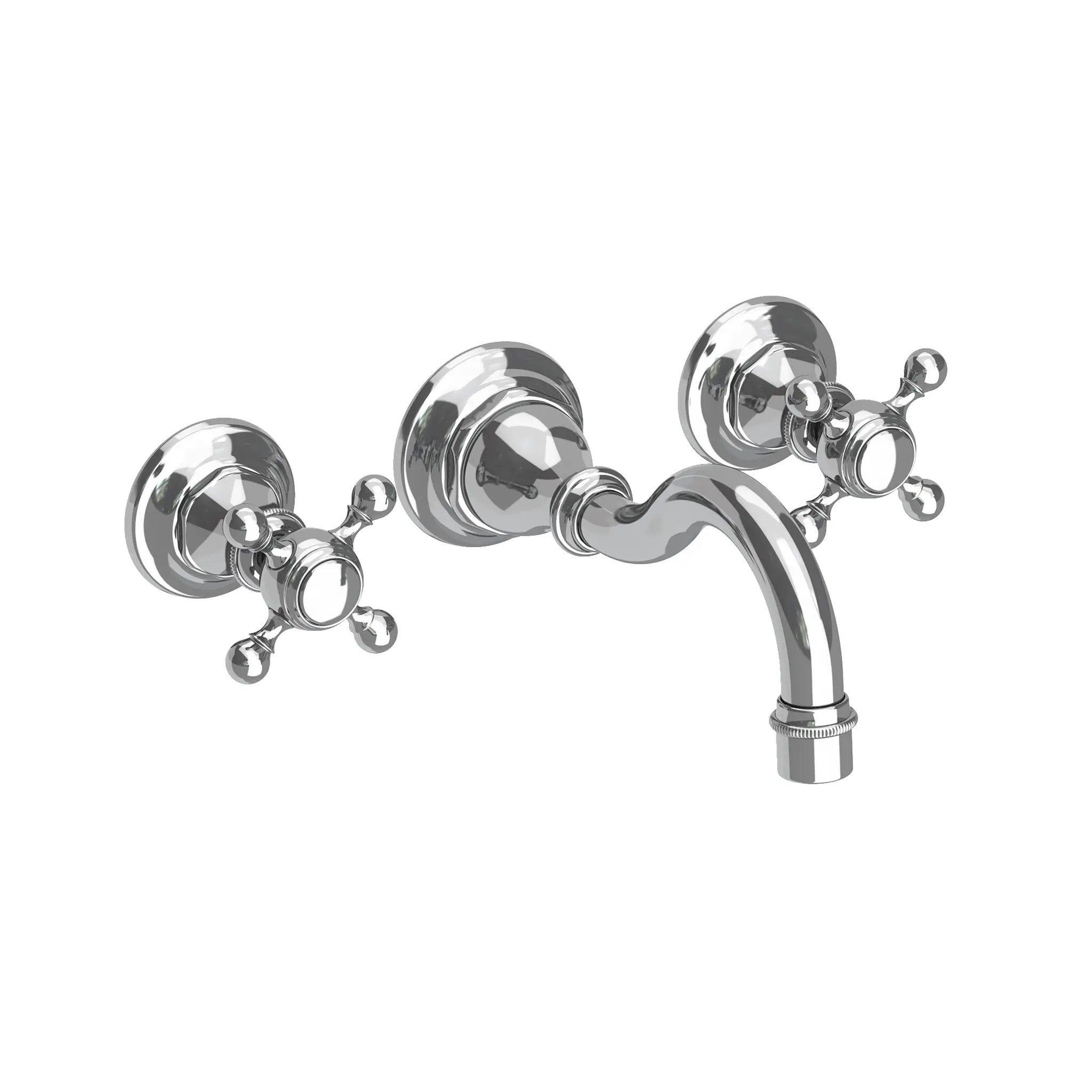 polished chrome lavatory faucet