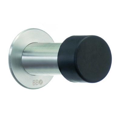 brushed stainless steel door stop