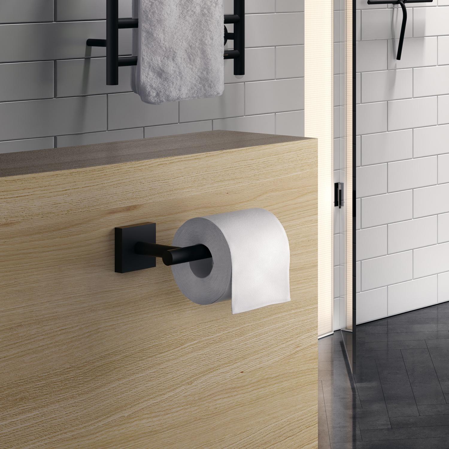 polished chrome toilet roll holder