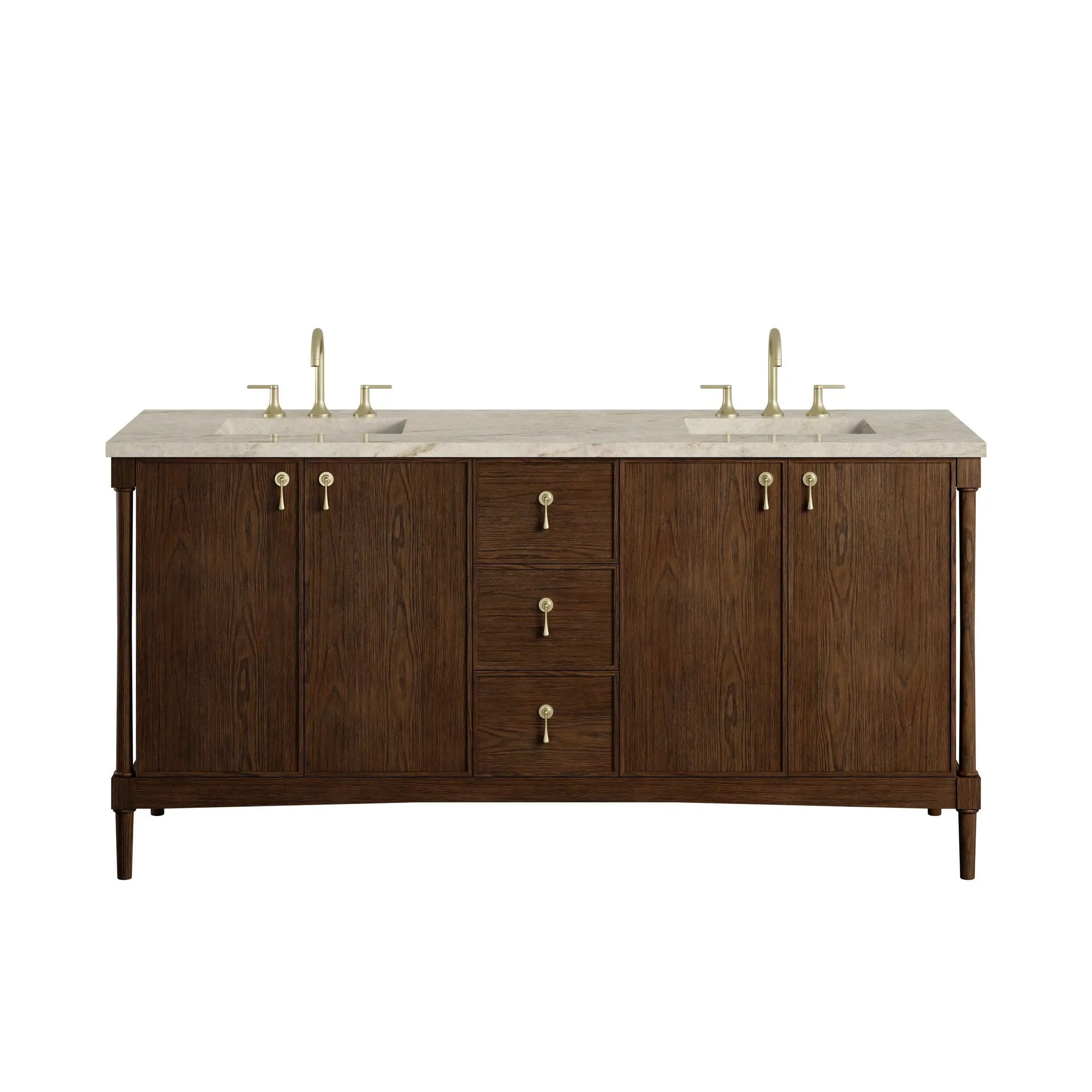 James Martin Kinnsden 72" Double Vanity Set - Sable Oak by James Martin Vanities
