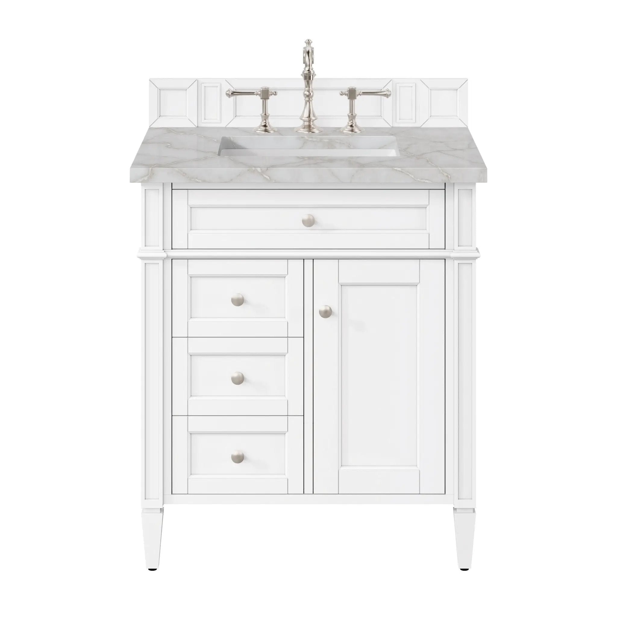 James Martin Brittany 30" Single Vanity Set - Bright White by James Martin Vanities