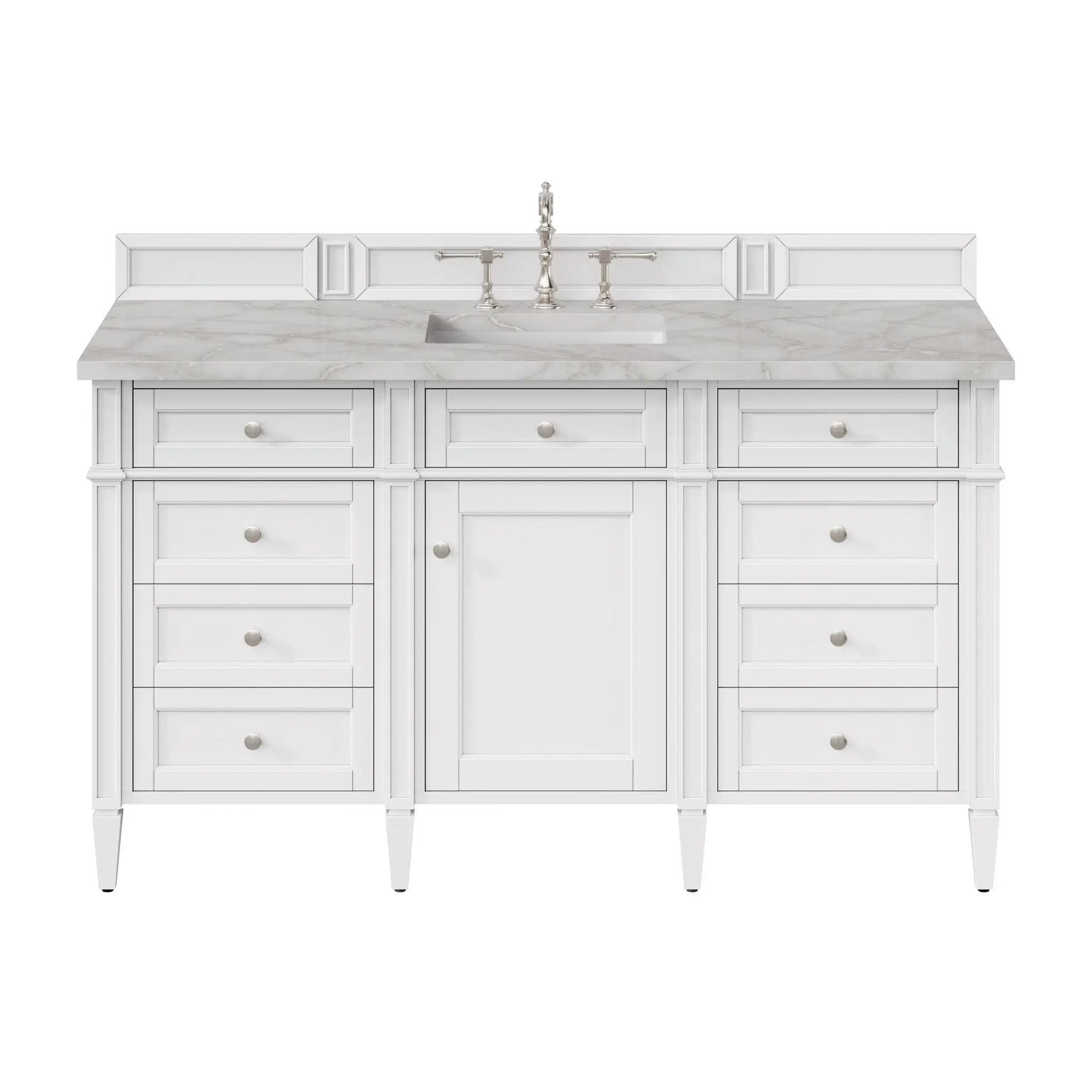 James Martin Brittany 60" Single Vanity Set - Bright White by James Martin Vanities