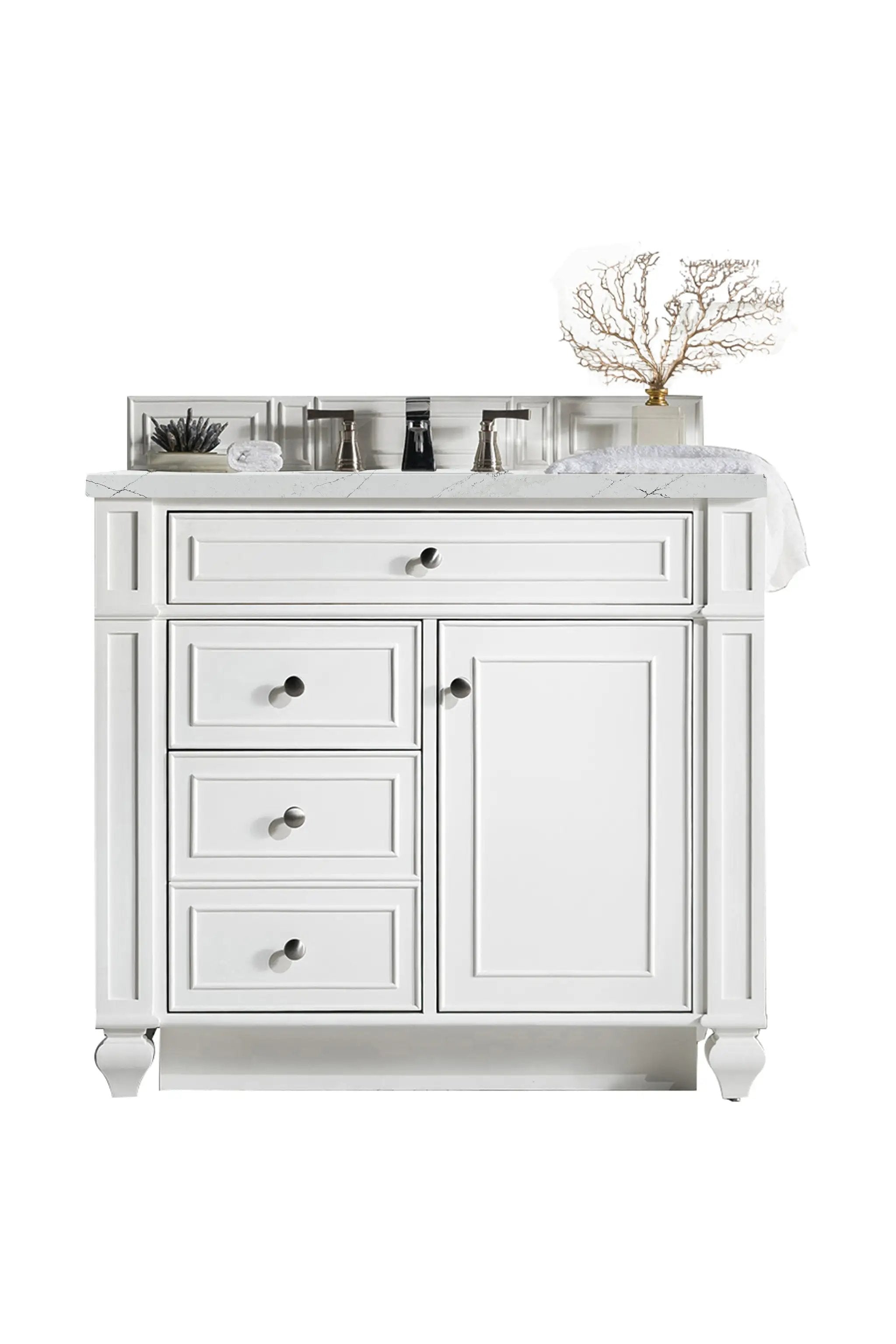 James Martin Bristol 36" Single Vanity Set - Bright White by James Martin Vanities