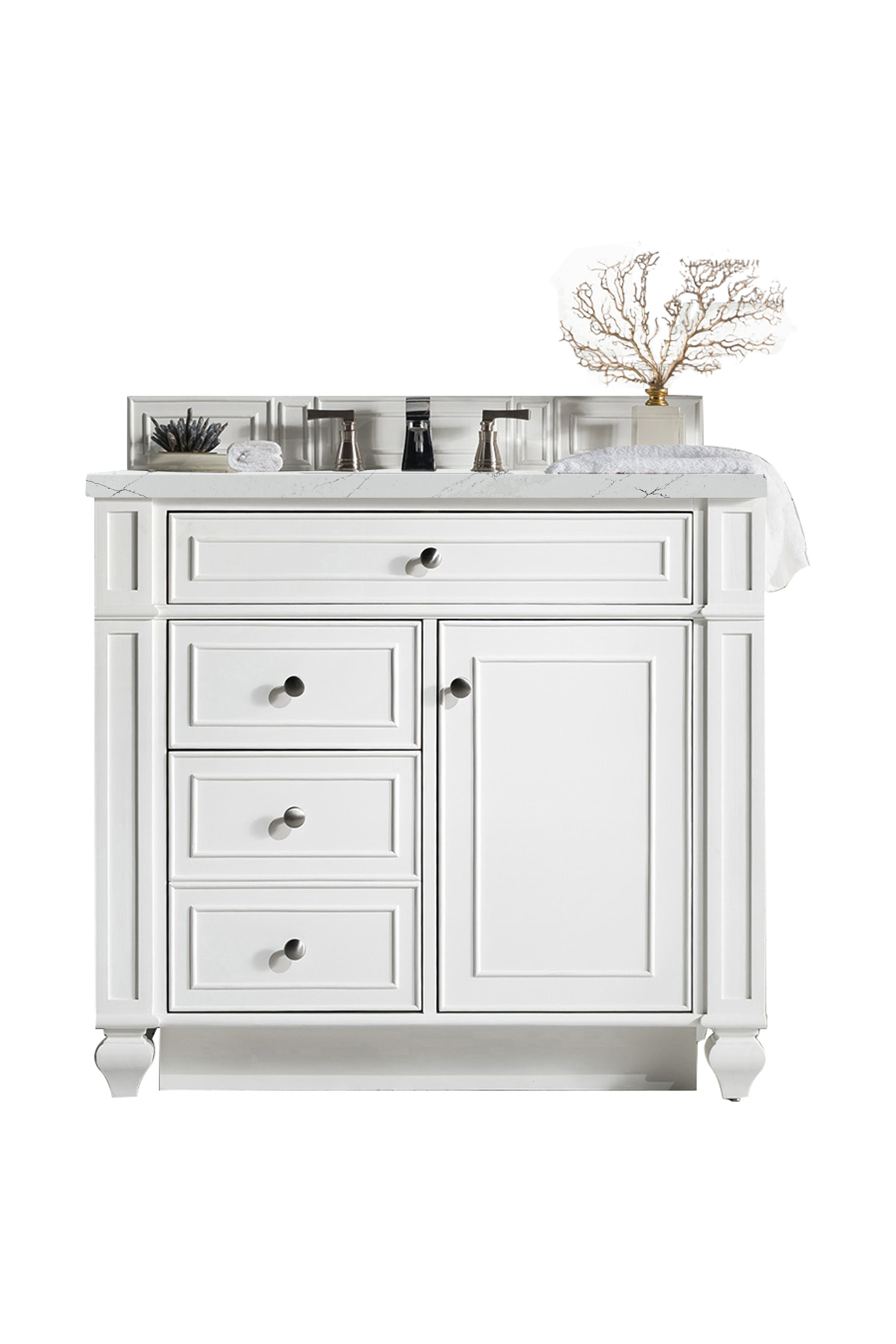 James Martin Vanities Bristol 36" Single Vanity - Bright White