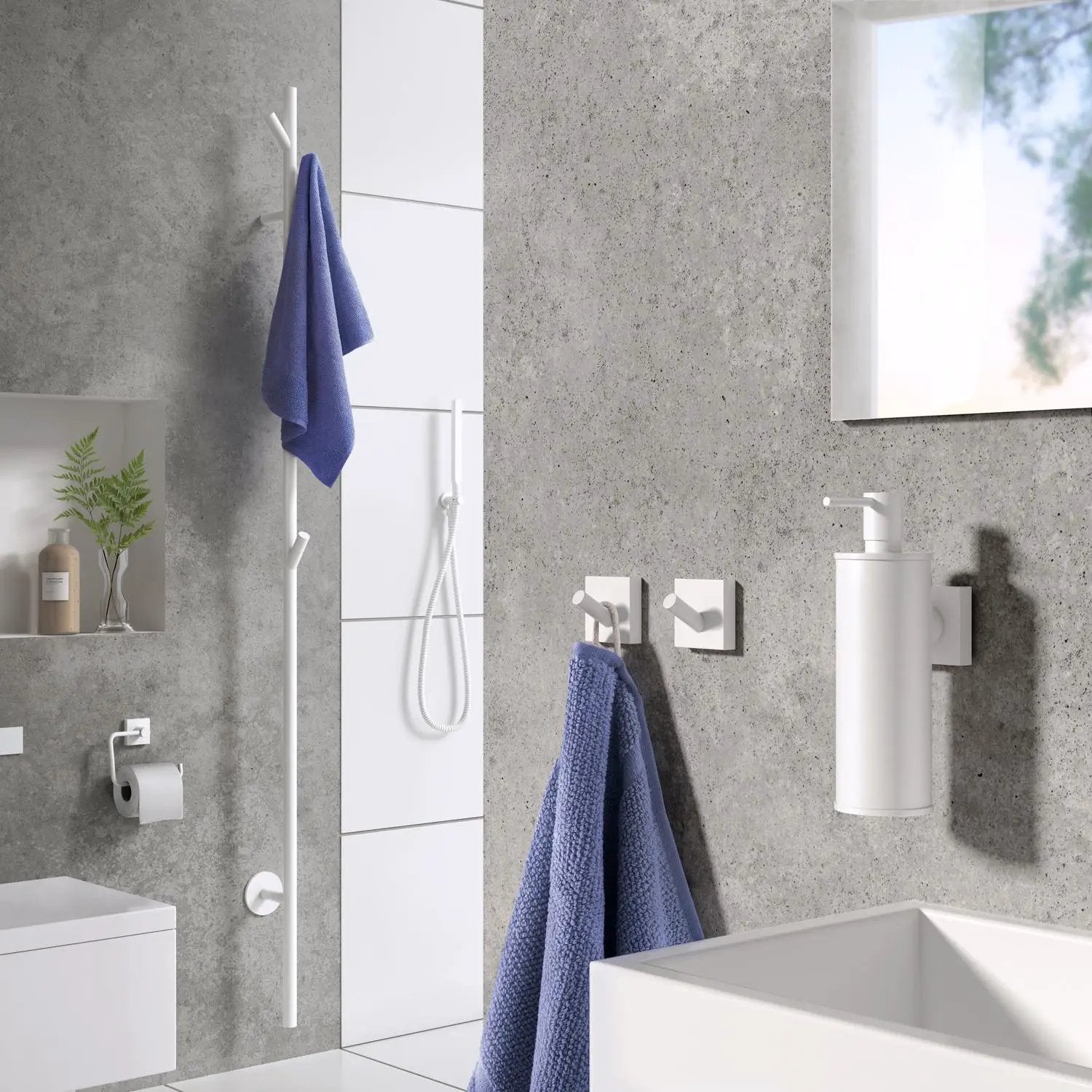 white soap dispenser