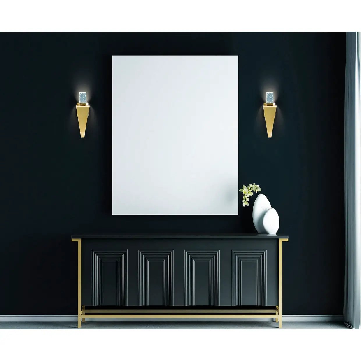 satin gold mount base