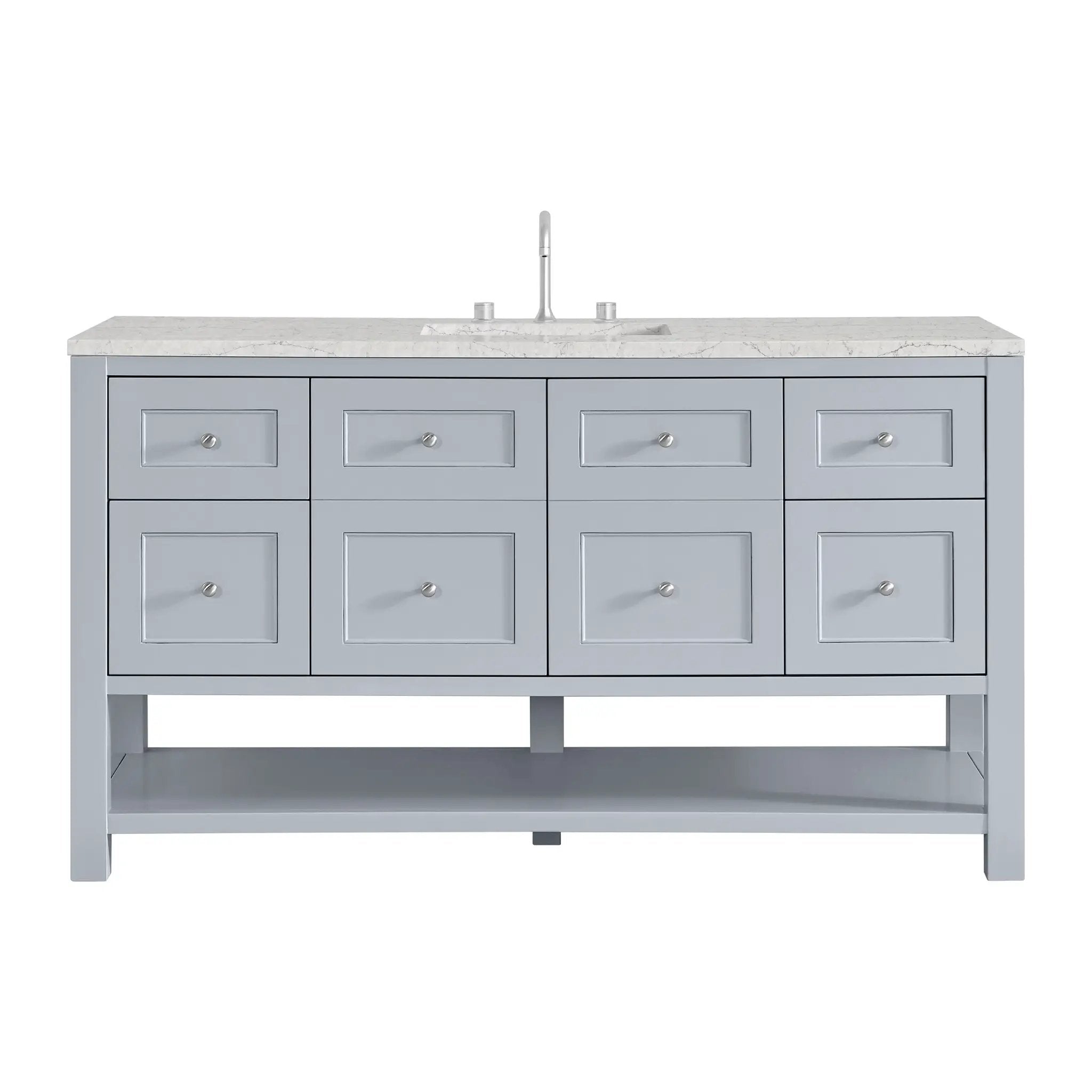 James Martin Breckenridge 60" Single Vanity Set - Serenity Blue by James Martin Vanities