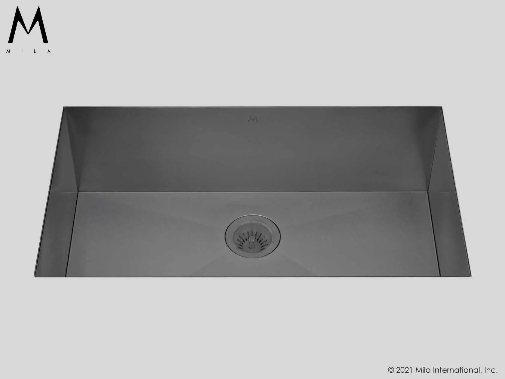 MILA FLATIRON Single Bowl Under Mount 34 x 18.5 Kitchen Sink by Mila International
