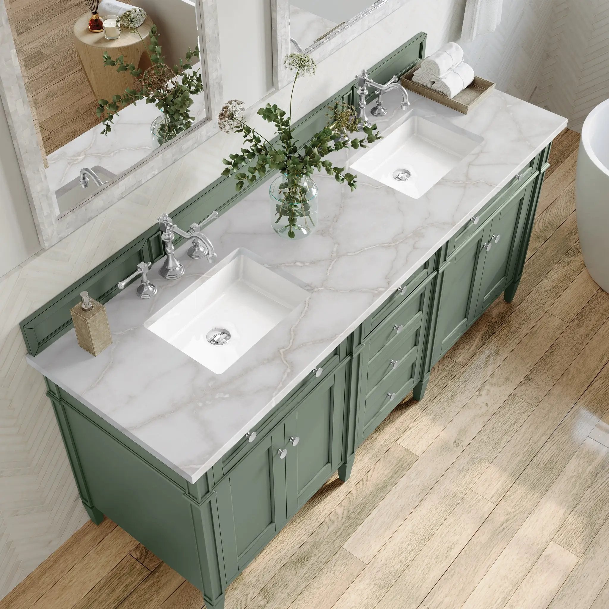 smokey celadon vanity