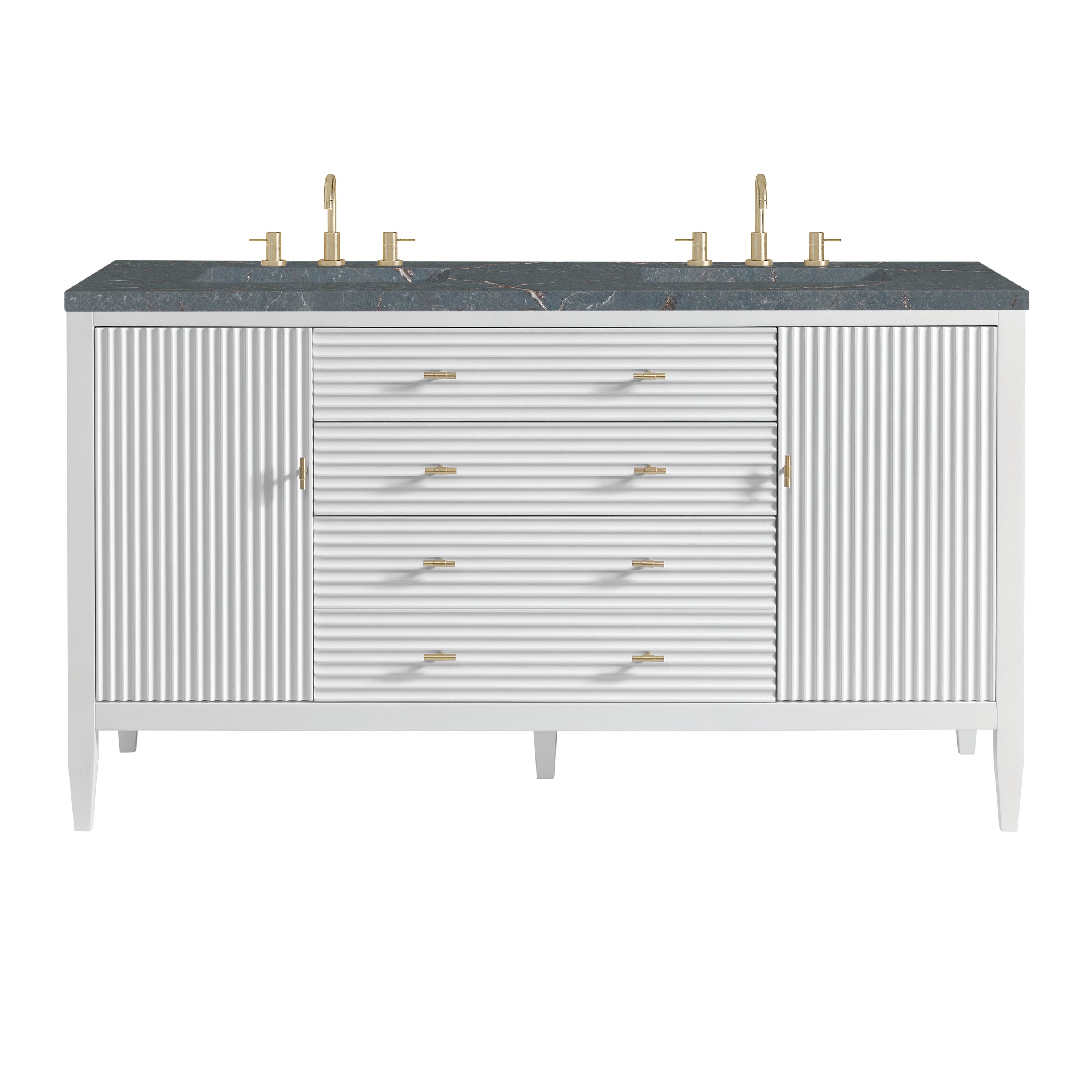 James Martin Myrrin 60" Double Vanity Set - Bright White by James Martin Vanities