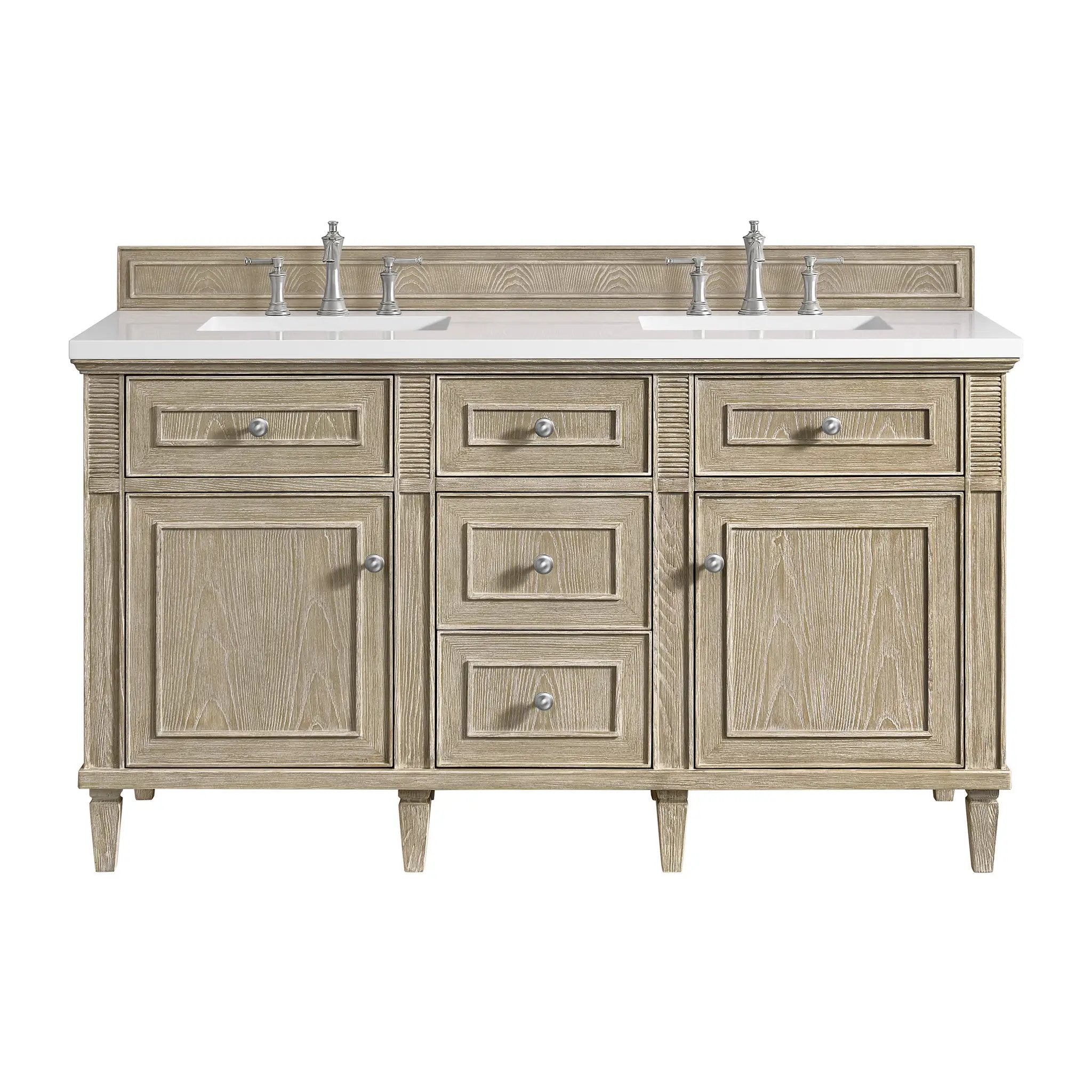 James Martin Lorelai 60" Double Vanity Set - Whitewashed Oak by James Martin Vanities