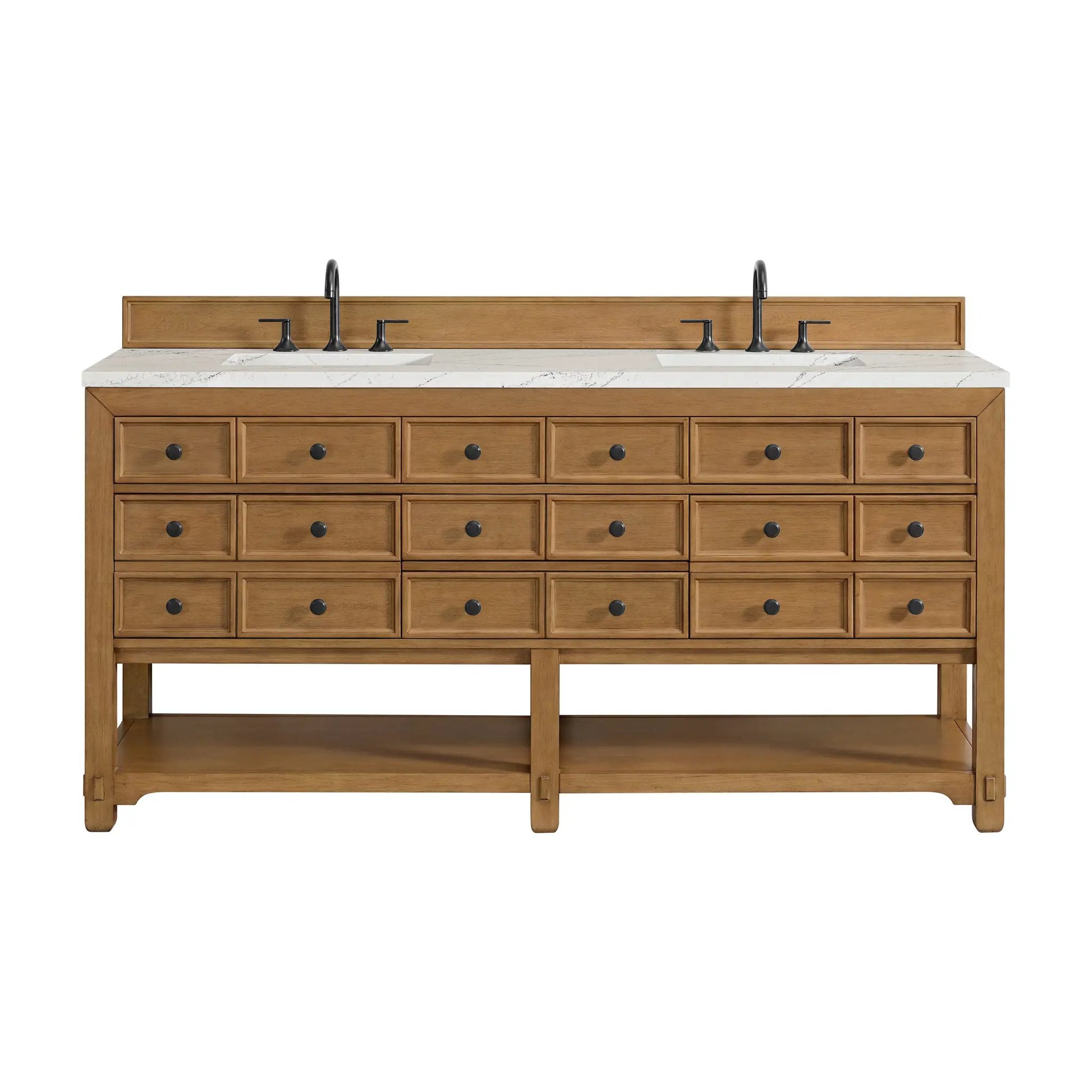 James Martin Malibu 72" Double Vanity Set - Amber Birch by James Martin Vanities