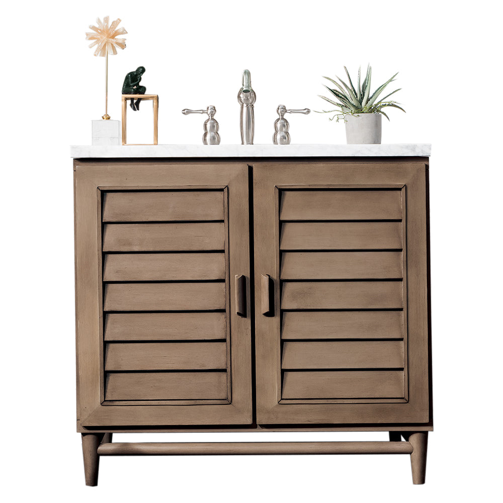 James Martin Portland 36" Single Vanity Set - Whitewashed Walnut by James Martin Vanities
