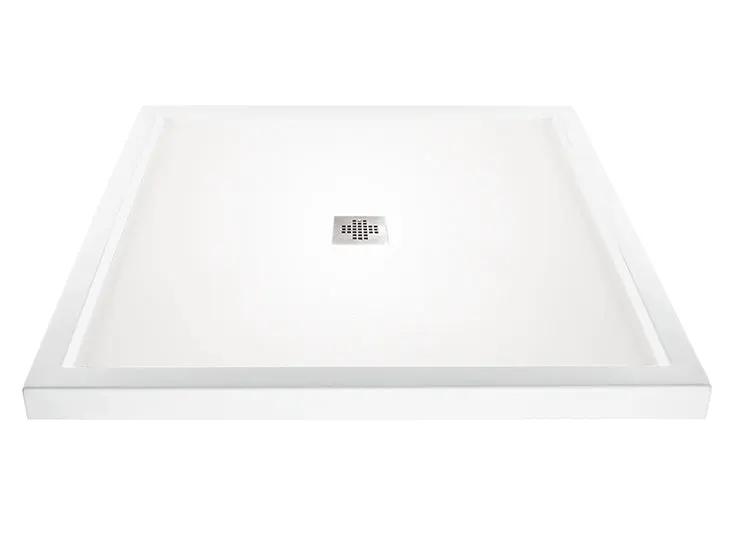 white shower base
