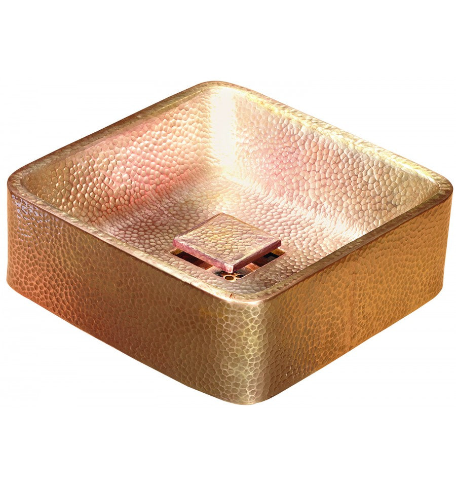 antique satin gold hammered sink