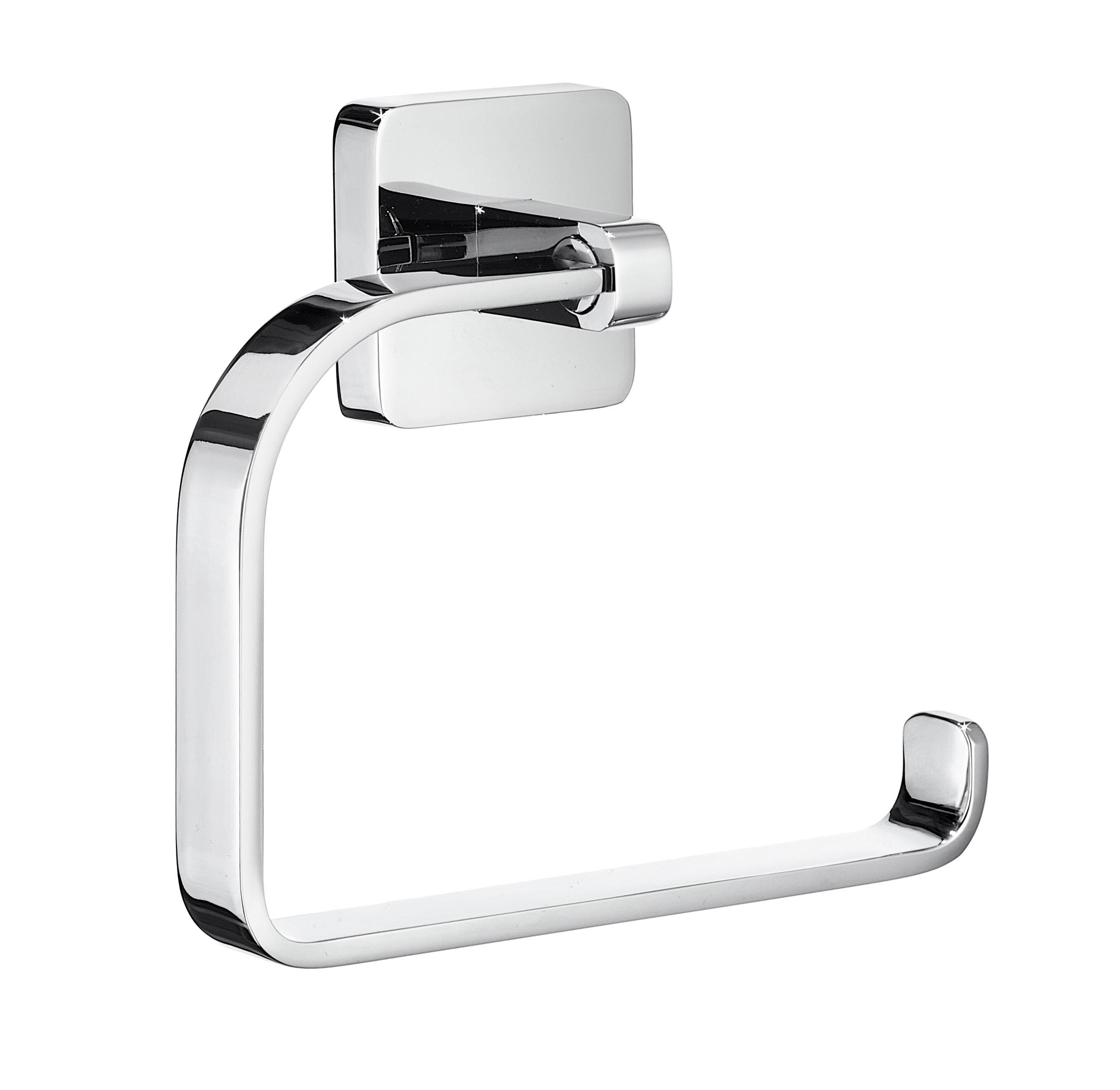 polished chrome toilet roll holder