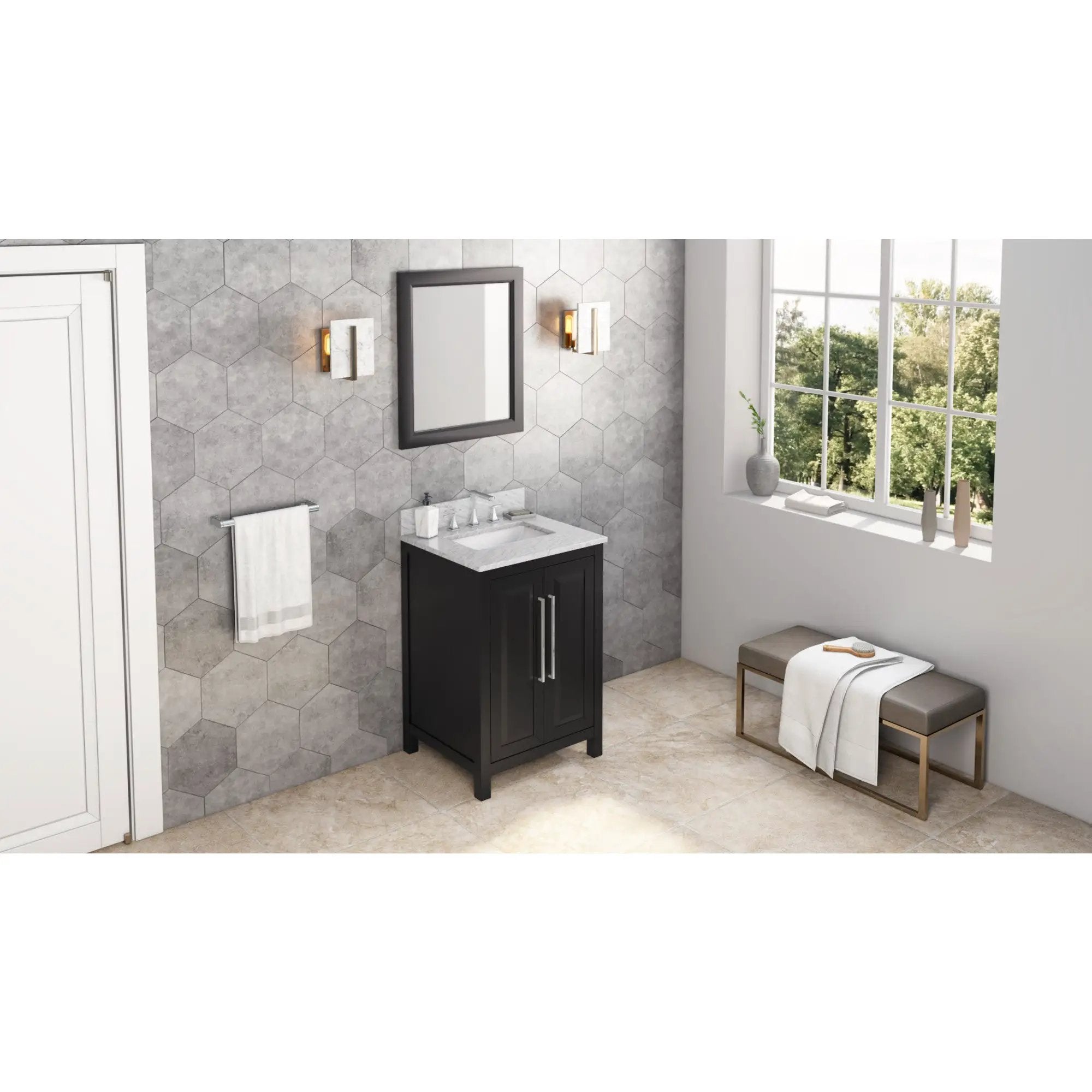 Jeffrey Alexander Cade 22" W x 1" D x 28" H Mirror by Jeffrey Alexander