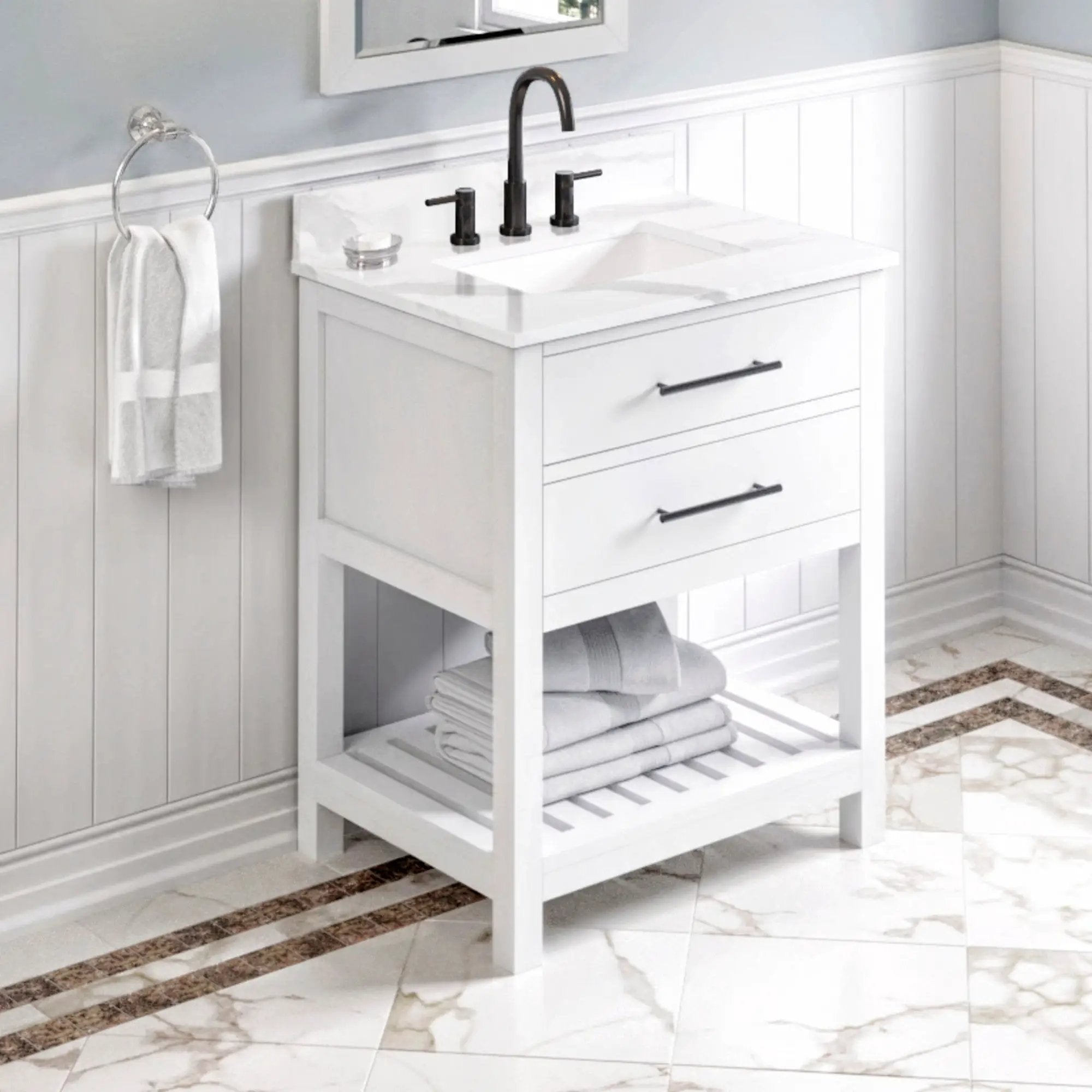 Jeffrey Alexander 30" Wavecrest Vanity Set by Jeffrey Alexander