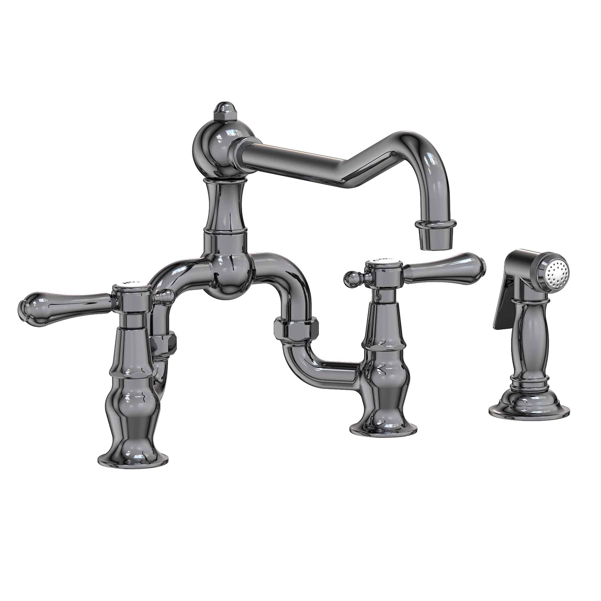 Newport Brass Chesterfield Kitchen Bridge Faucet with Side Spray